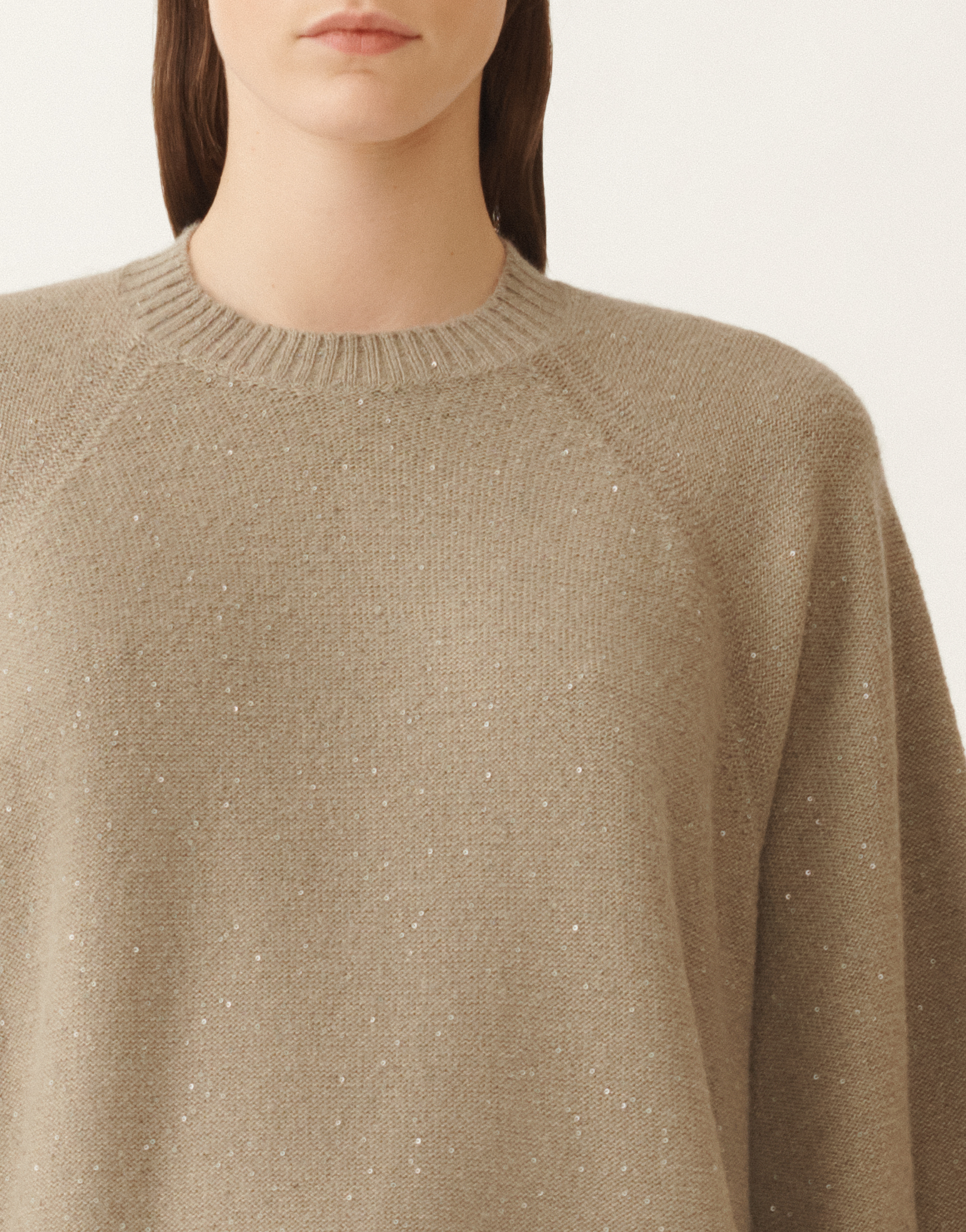 Fabiana Filippi Wool And Silk Cape With Sequins In Green