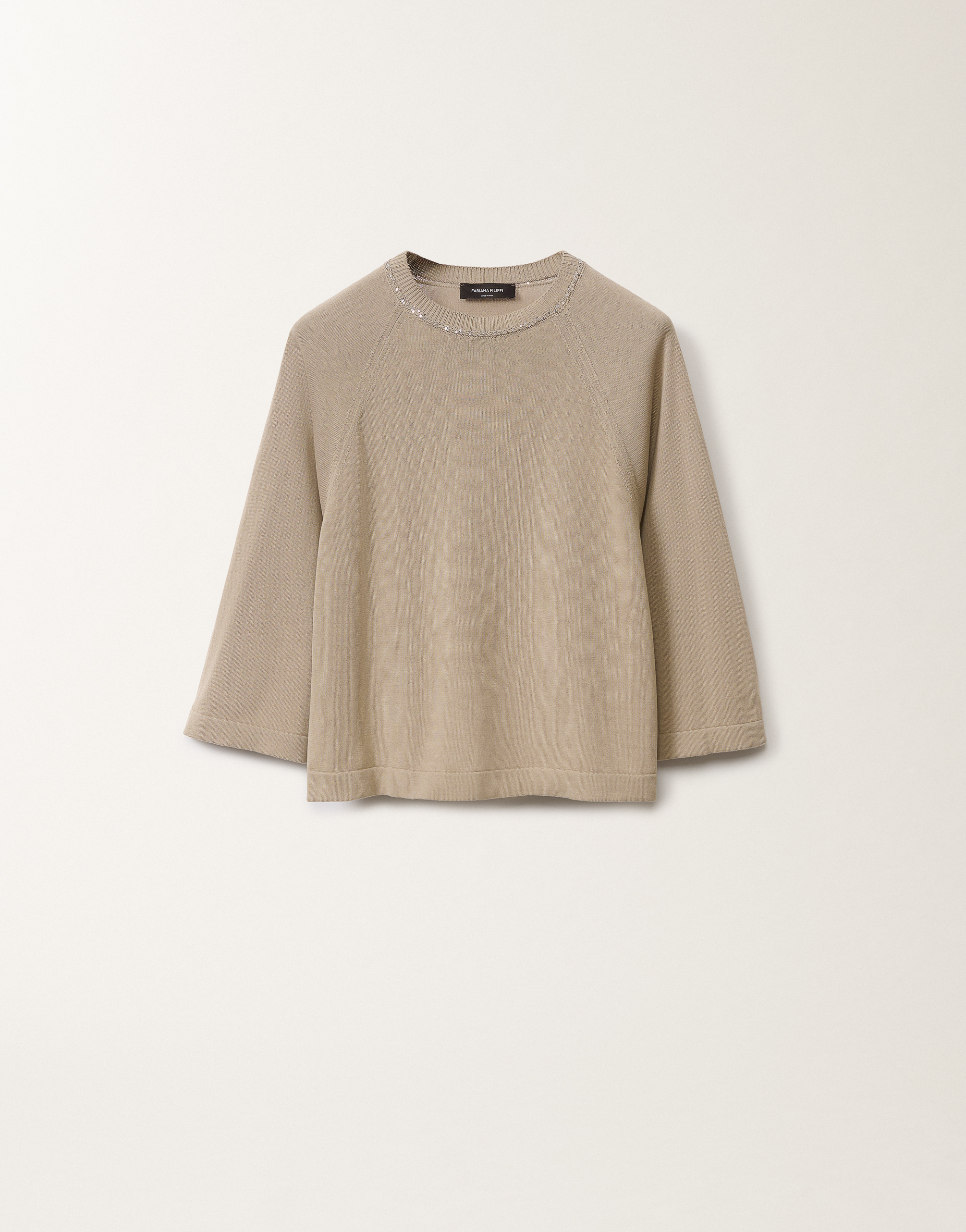 Shop Fabiana Filippi Organic Cotton Cape In Clay
