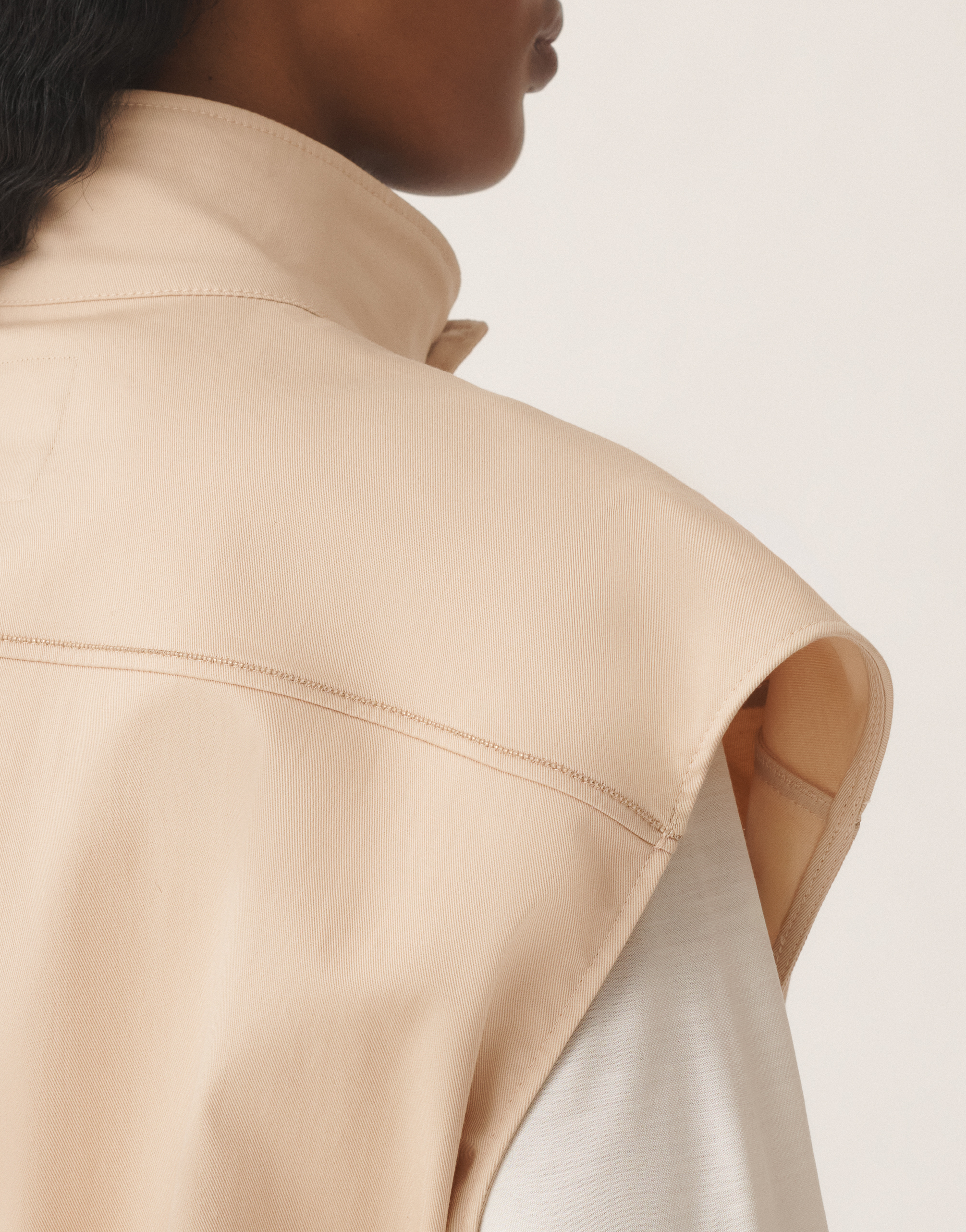 Fabiana Filippi Cotton Gabardine Safari Jacket In Sand