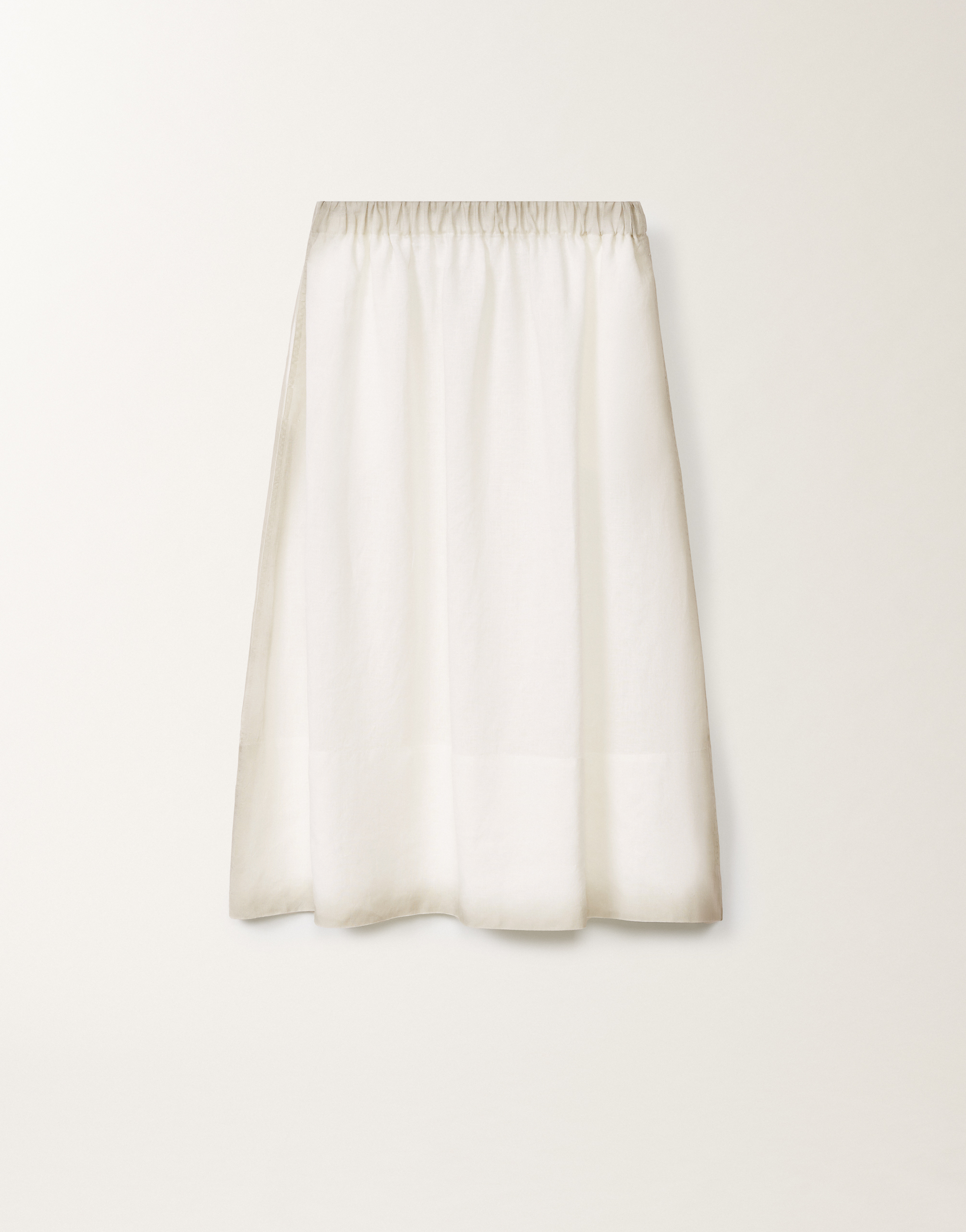 Fabiana Filippi Linen Canvas Skirt With Gradient In White