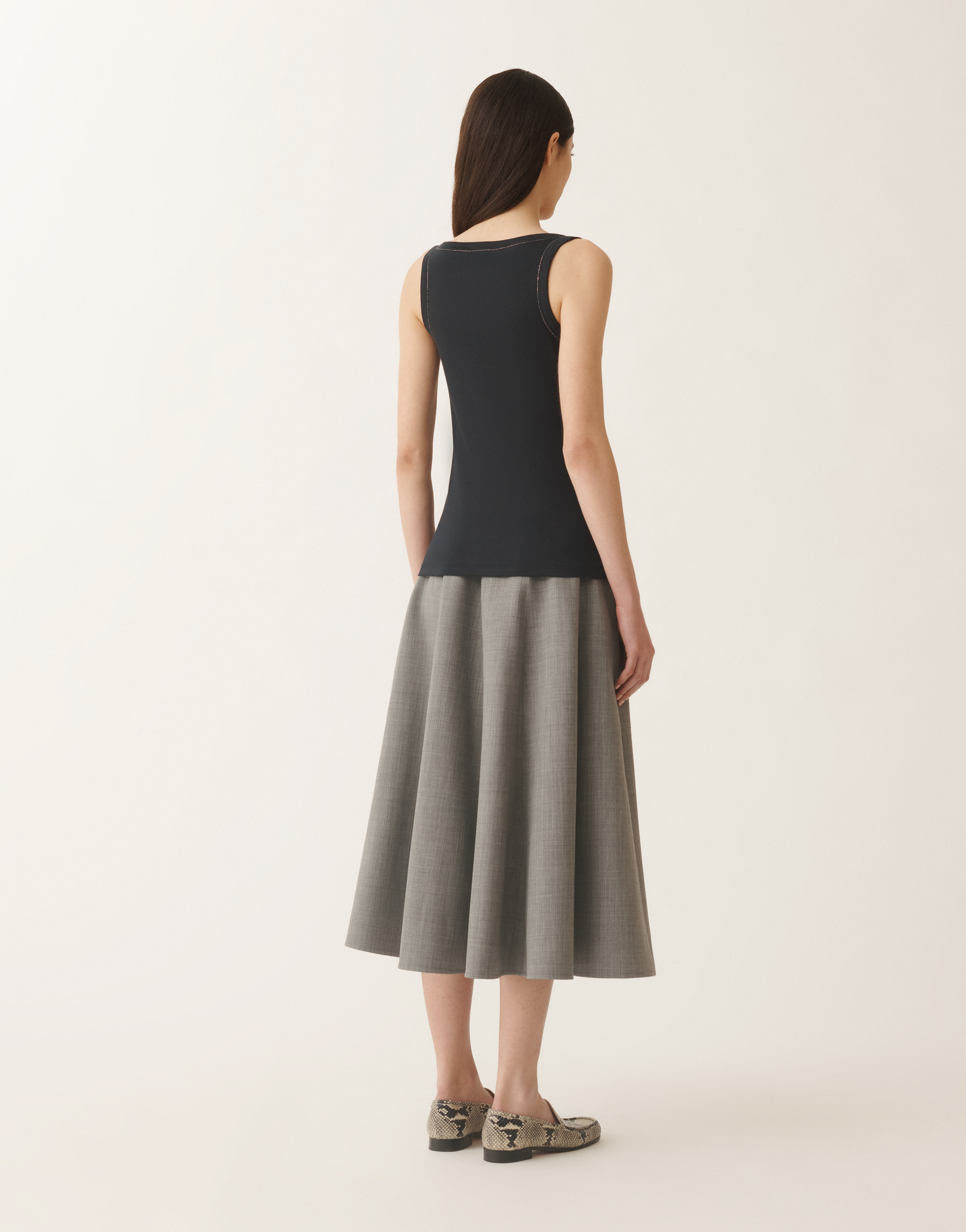 Shop Fabiana Filippi Jersey Vest Top In Blue