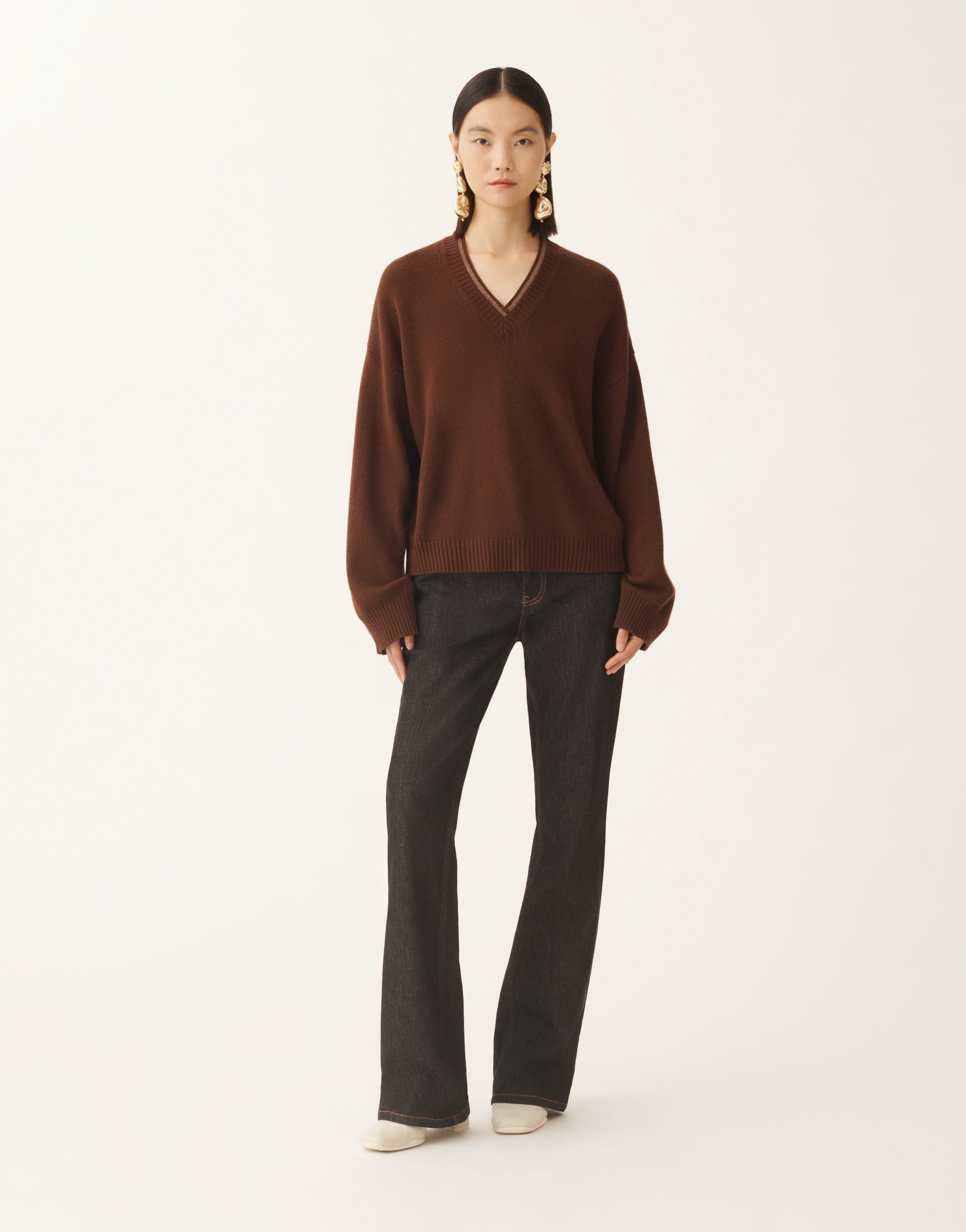 Fabiana Filippi Sweater In Platinum In Brown