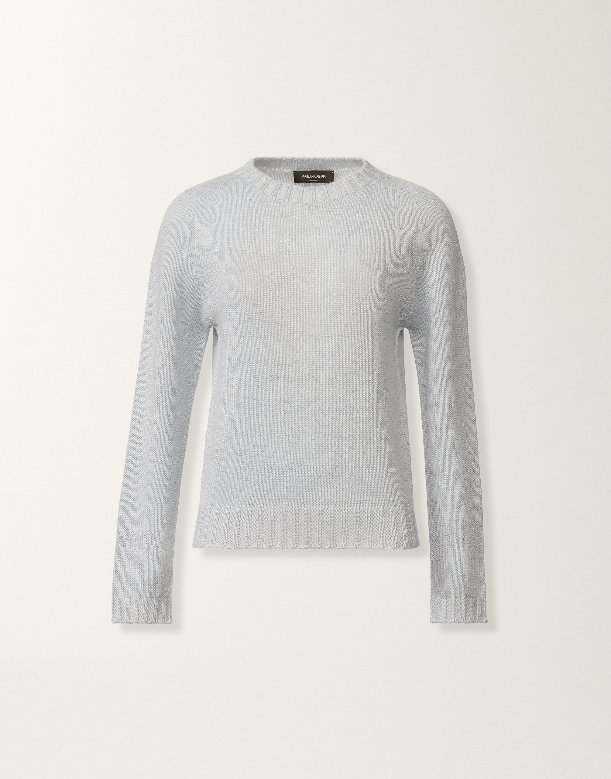 Fabiana Filippi Platinum Sweater With Lurex In Gray