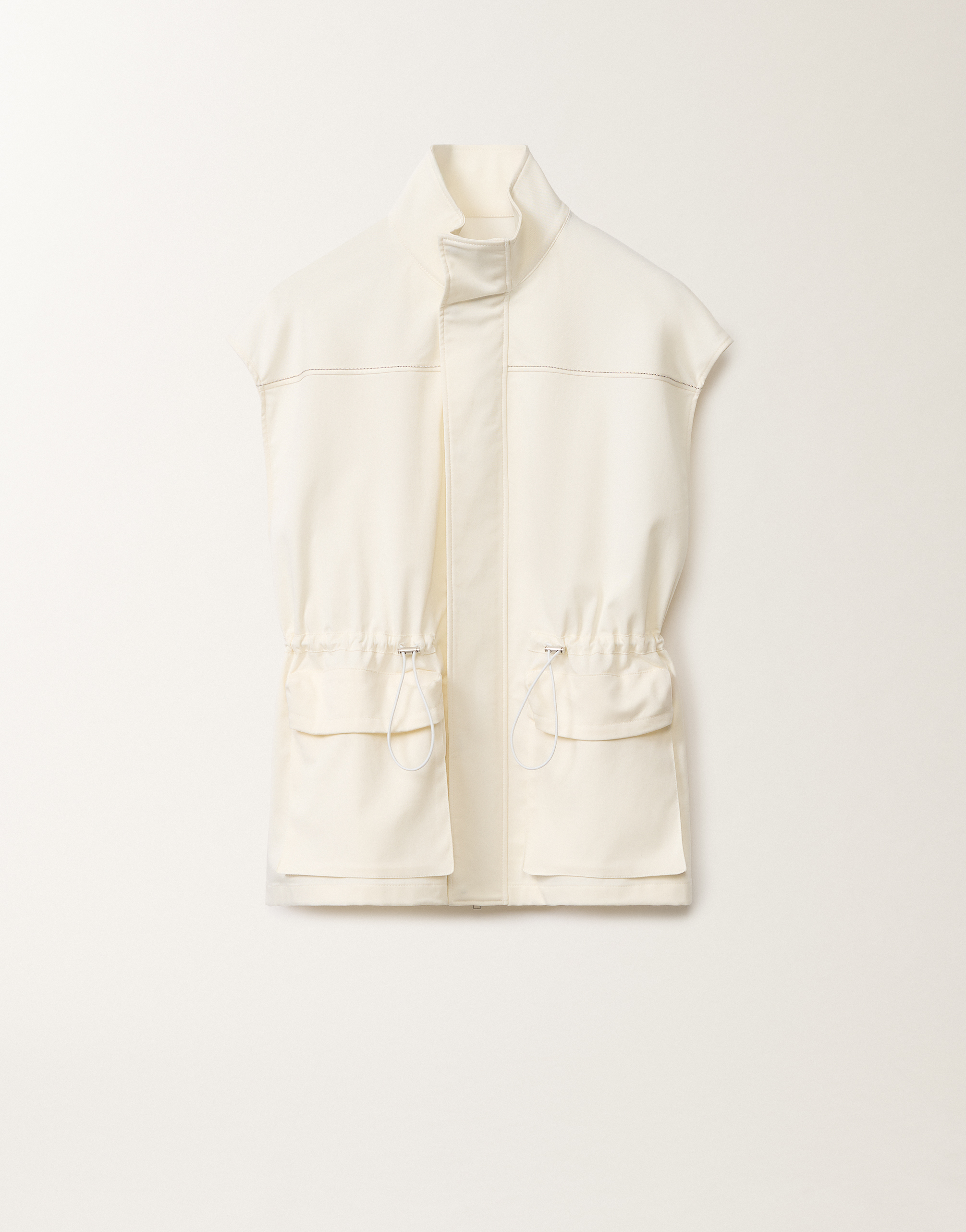 Fabiana Filippi Cotton Gabardine Safari Jacket In White