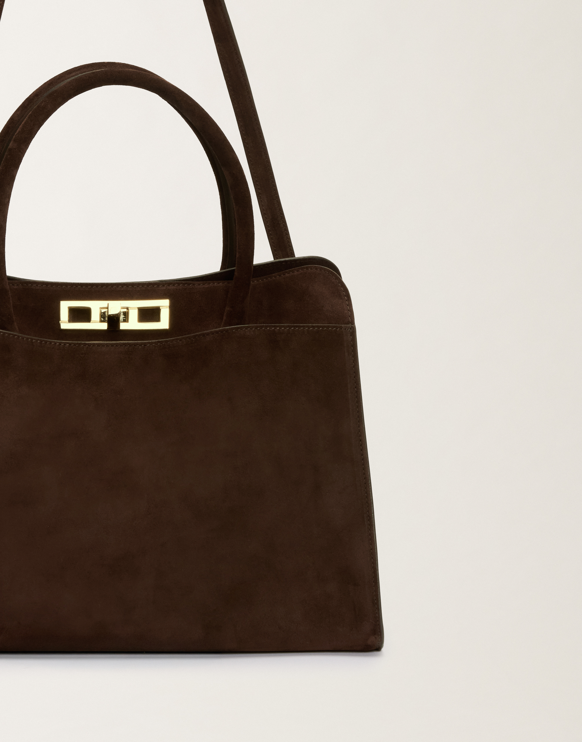 Fabiana Filippi Large Suede Handbag In Brown