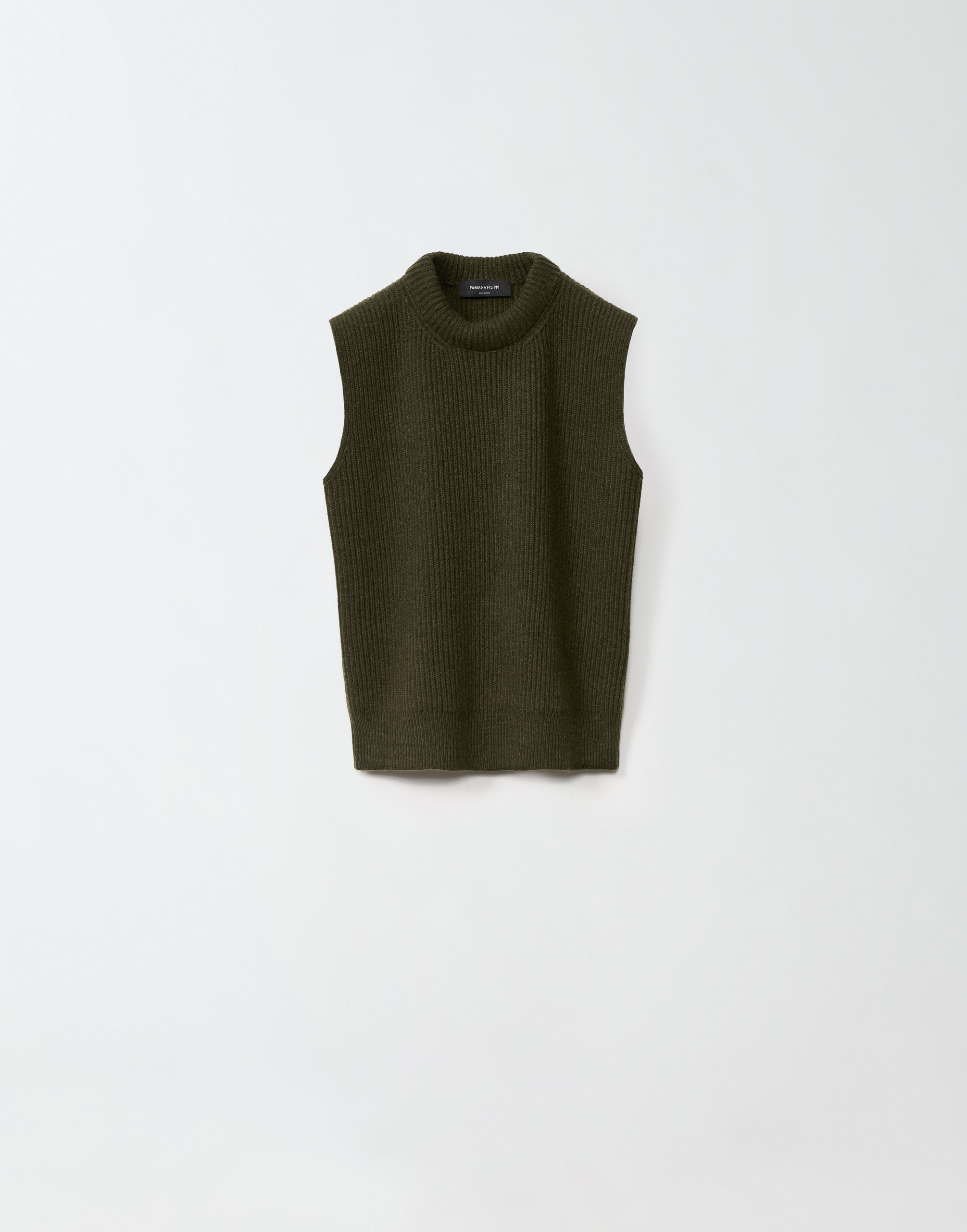 Fabiana Filippi Cashmere Vest Top In Green
