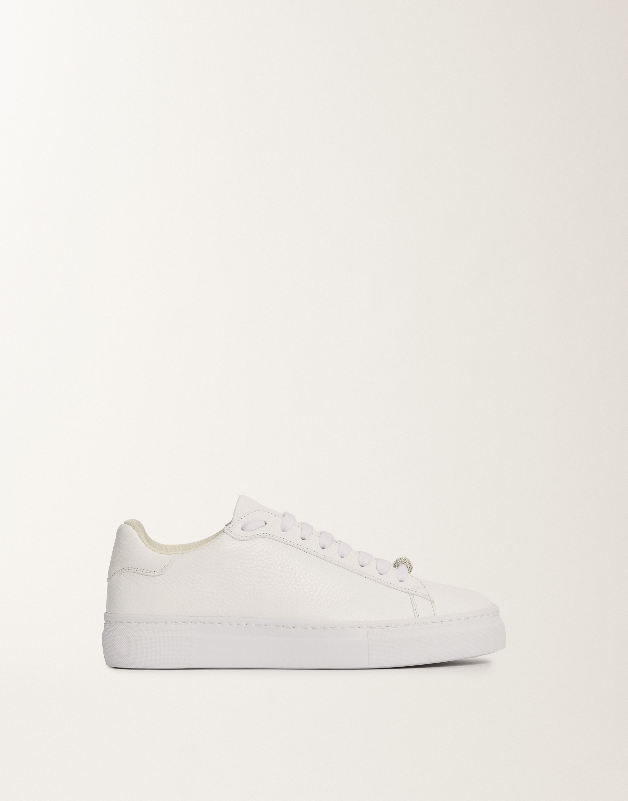 Fabiana Filippi Leather Sneakers With Chic Detailing And Comfortable Fit In White