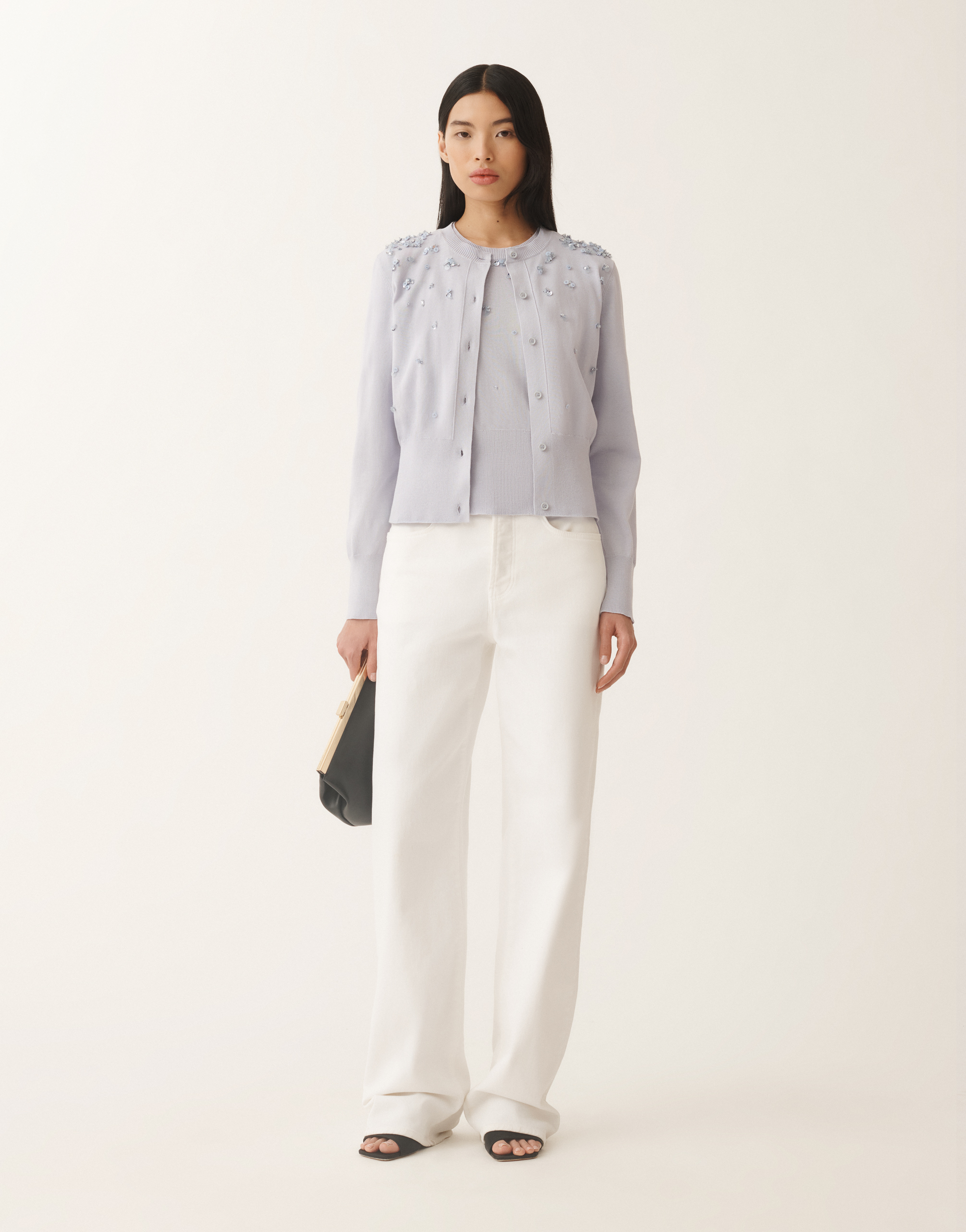 Fabiana Filippi Cotton Sweater In Lavender