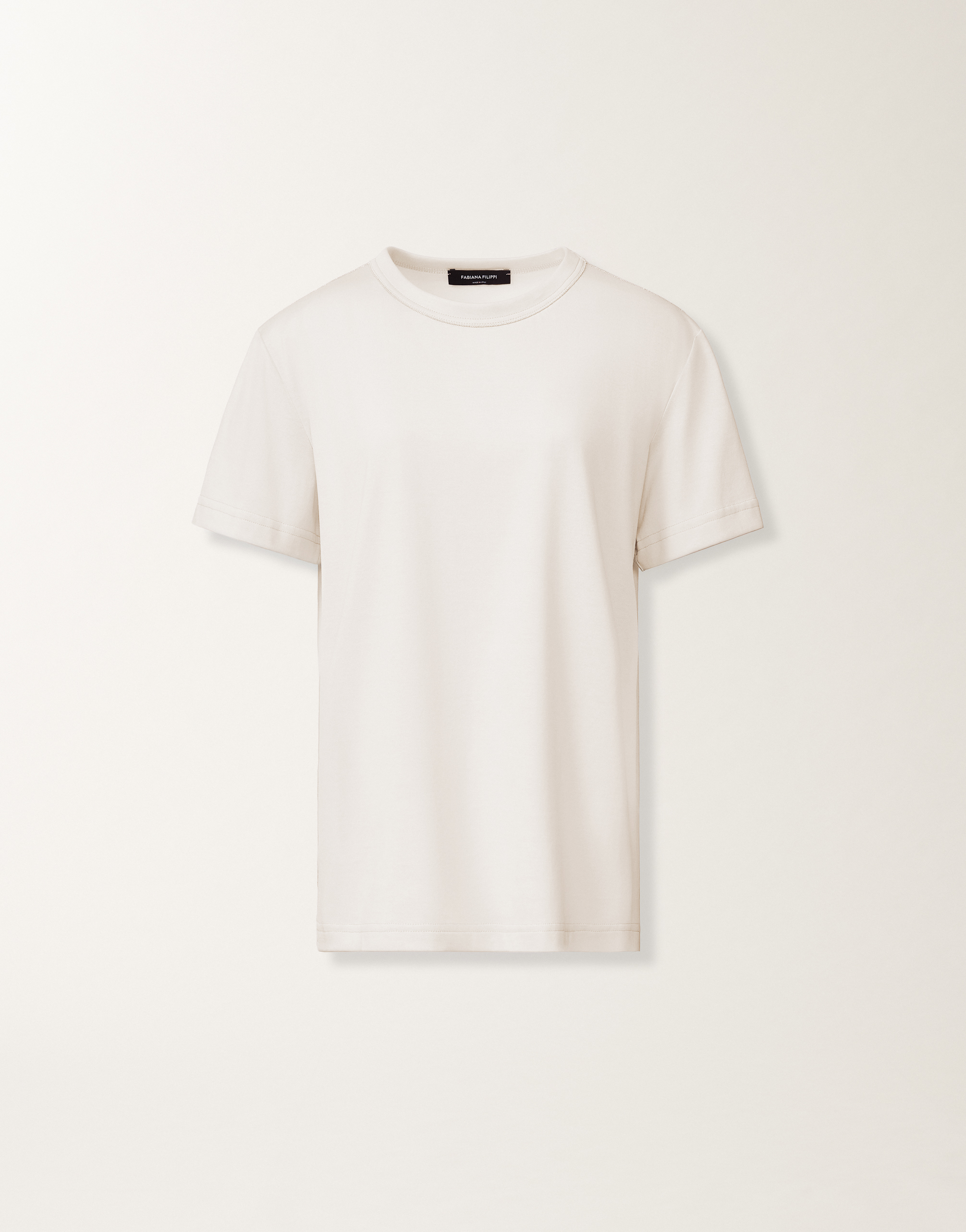 FABIANE PHILIPPE Tシャツ 38 Optical white jersey T-shirt for Women