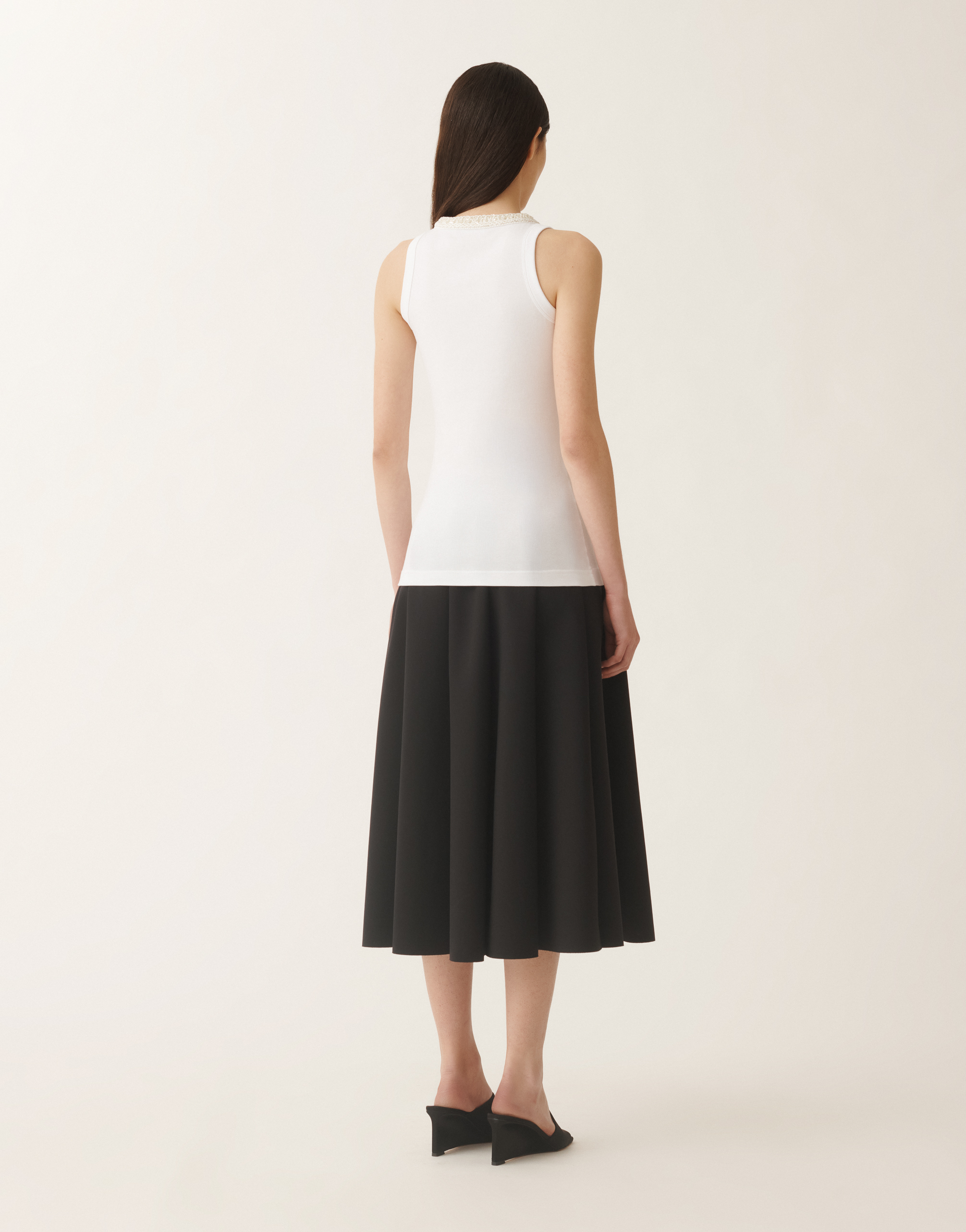 Shop Fabiana Filippi Jersey Vest Top In White