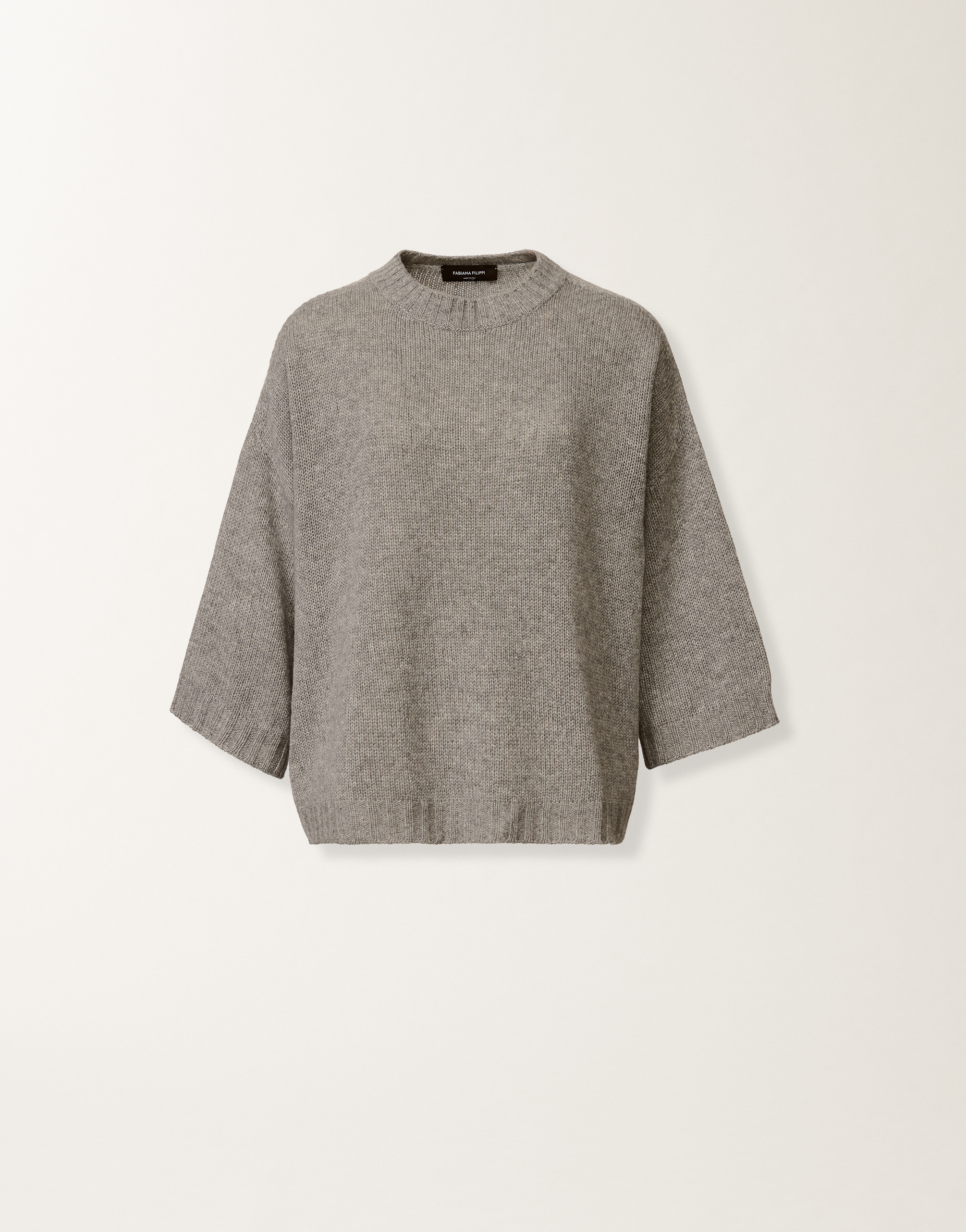 Fabiana Filippi Cashmere T-shirt In Gray