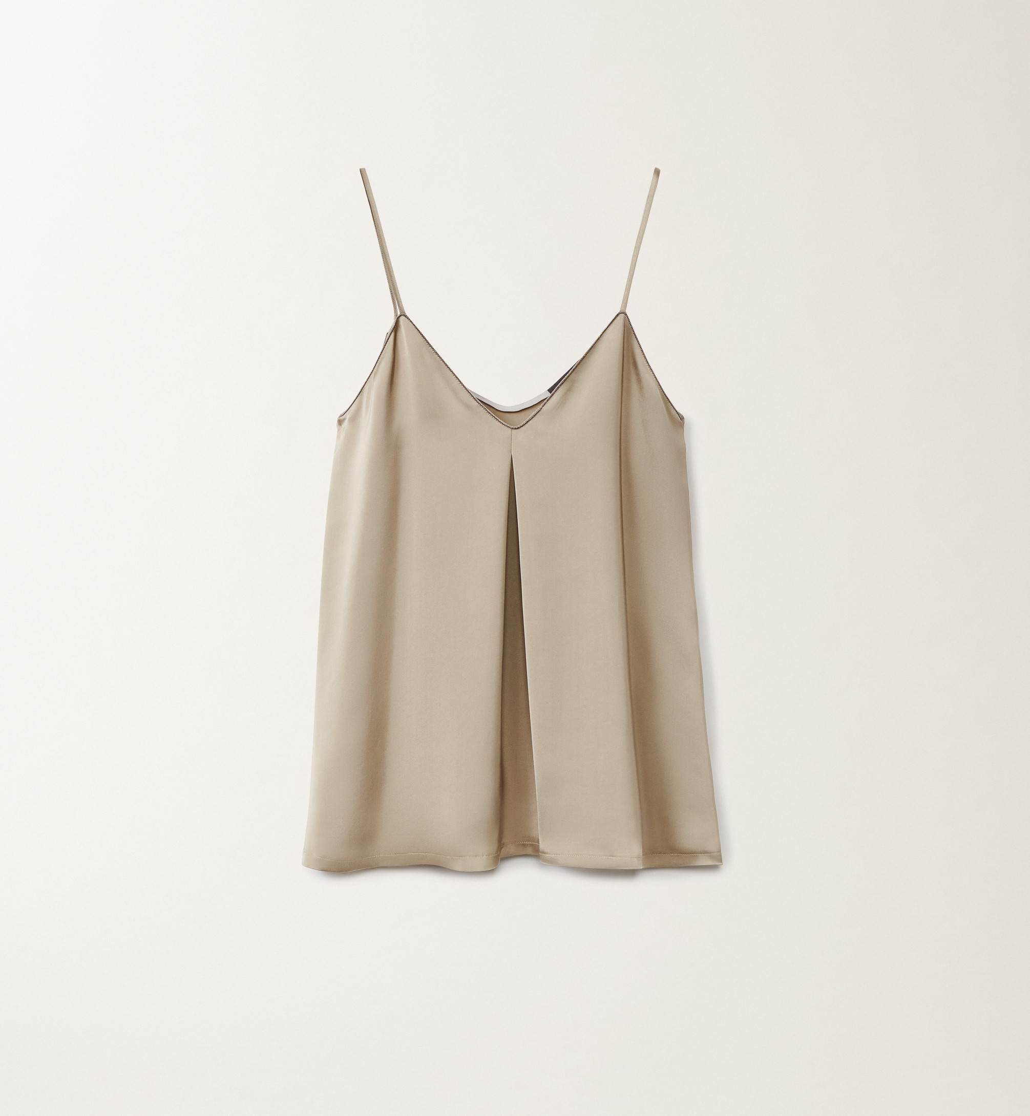 Fabiana Filippi Brown Viscose Top In Clay