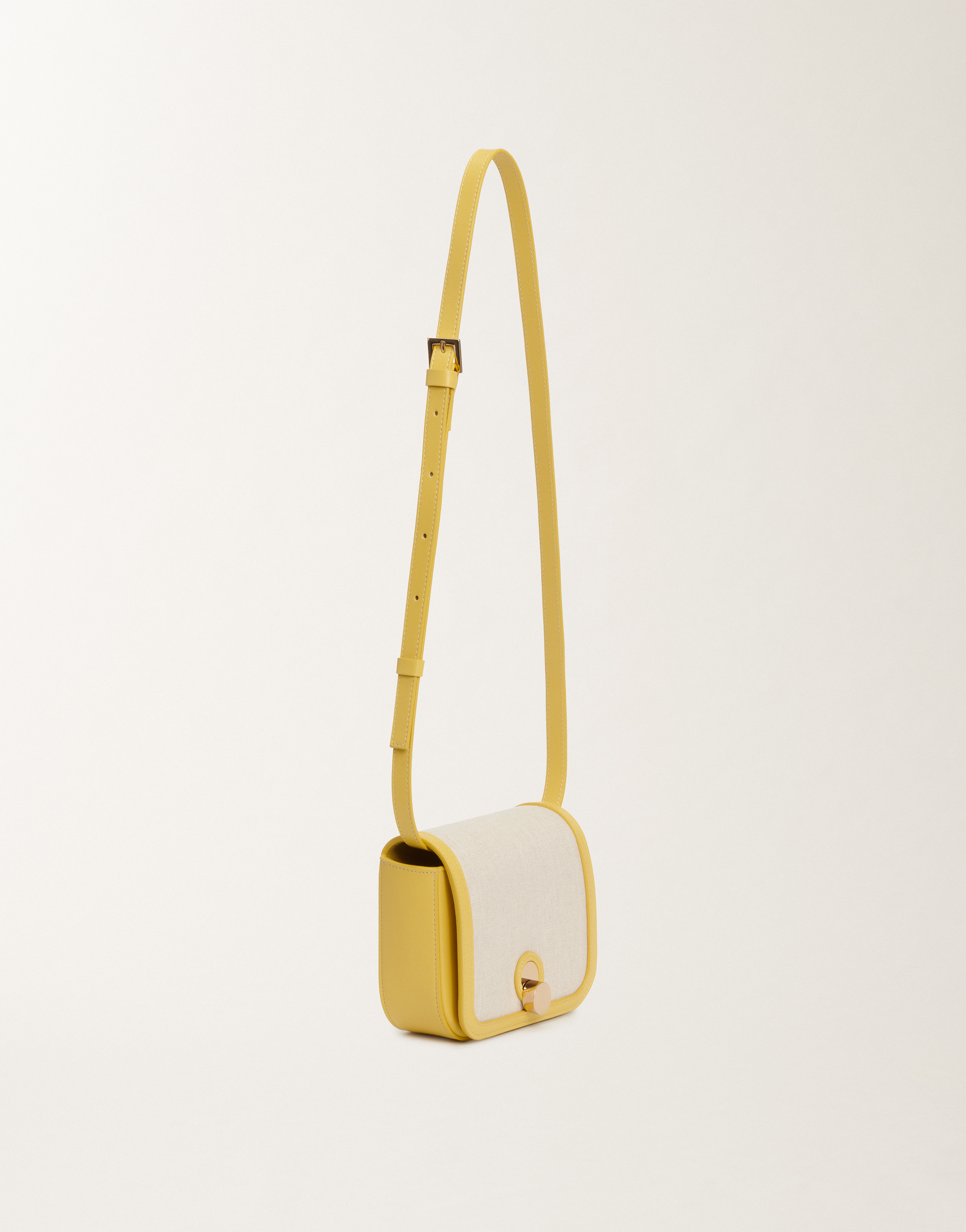 Fabiana Filippi Eclissi Calfskin Mini Messenger Bag In Yellow