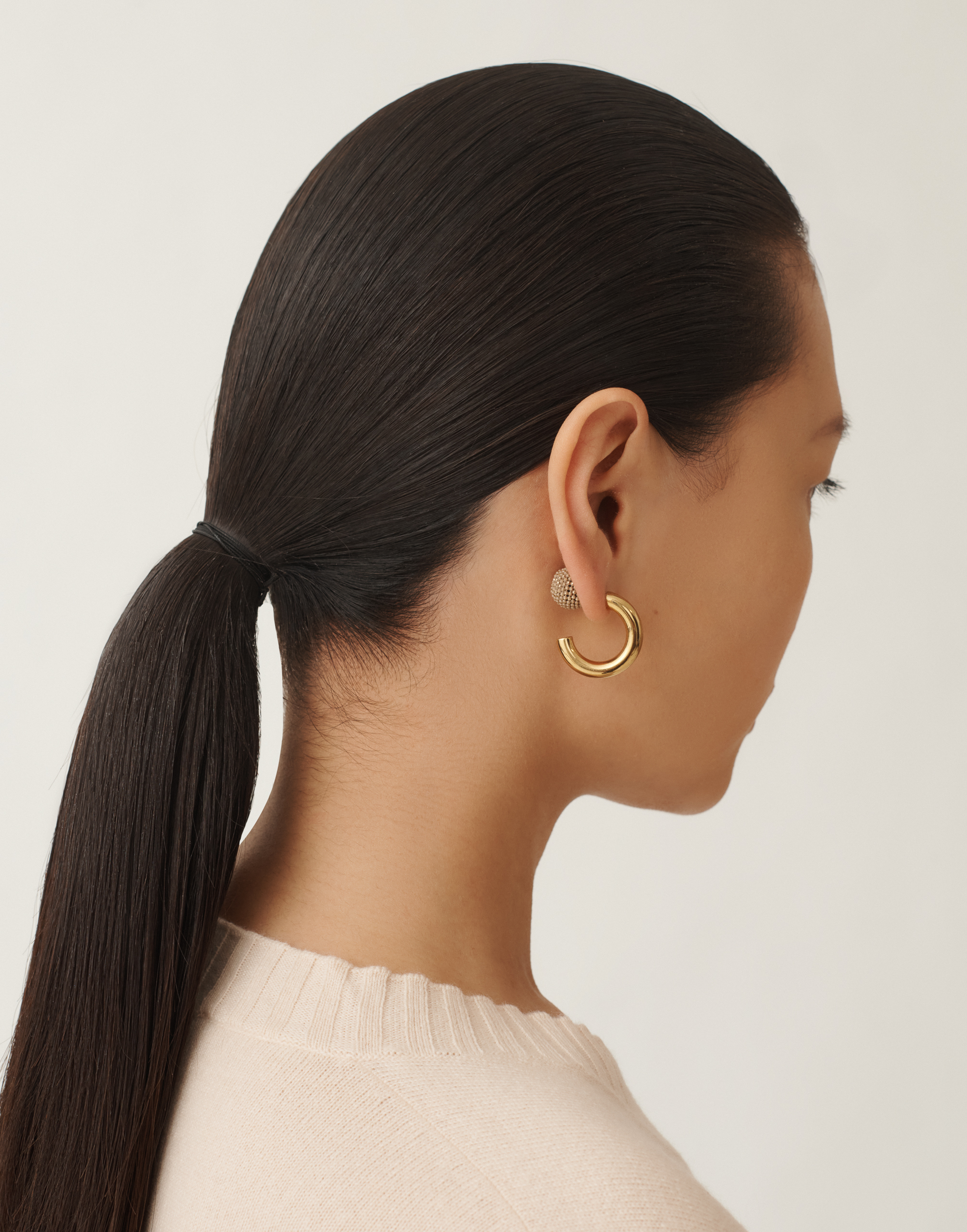 Fabiana Filippi Diamond Wire Circle Earrings