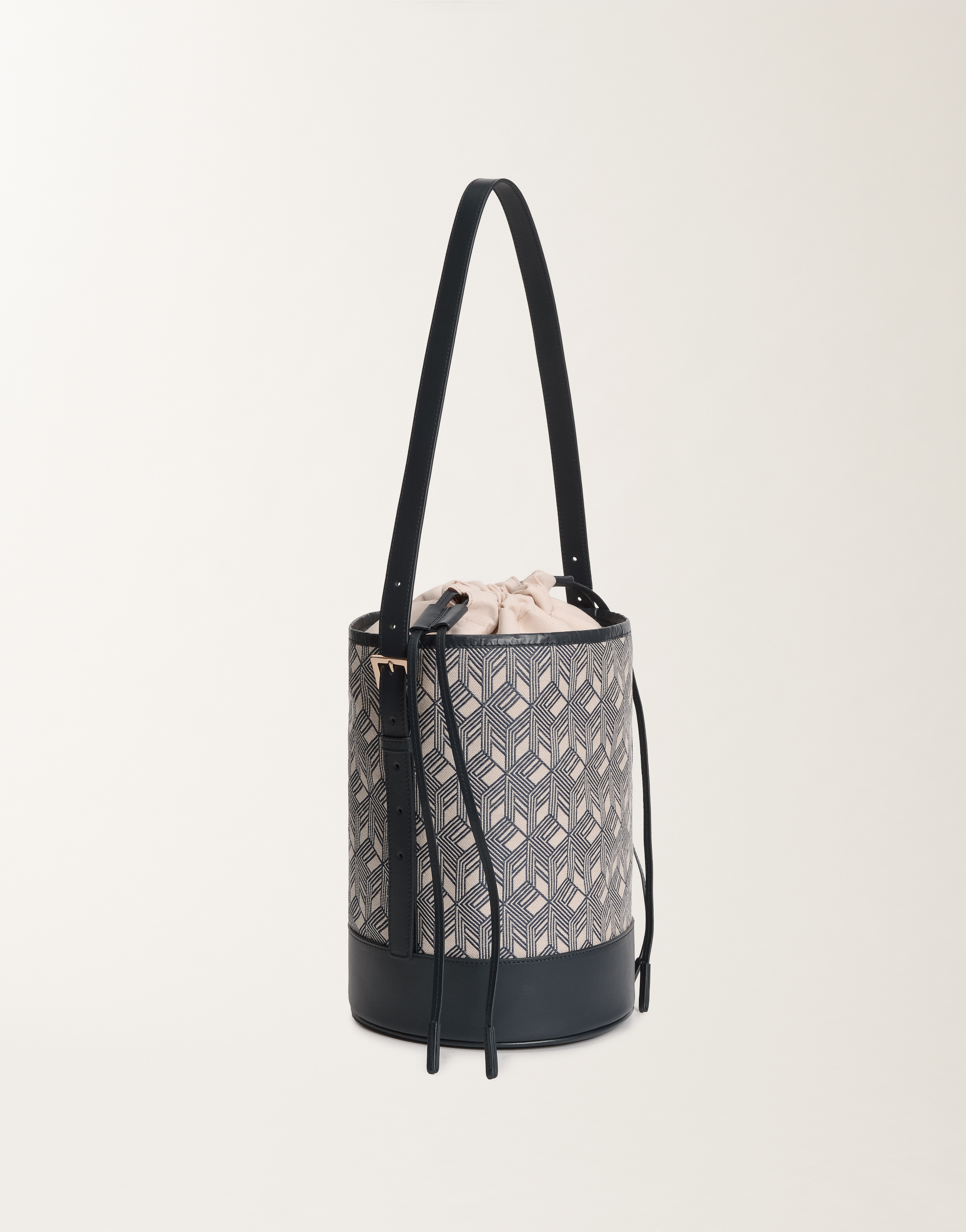 Fabiana Filippi Jacquard Bucket Bag In Blue