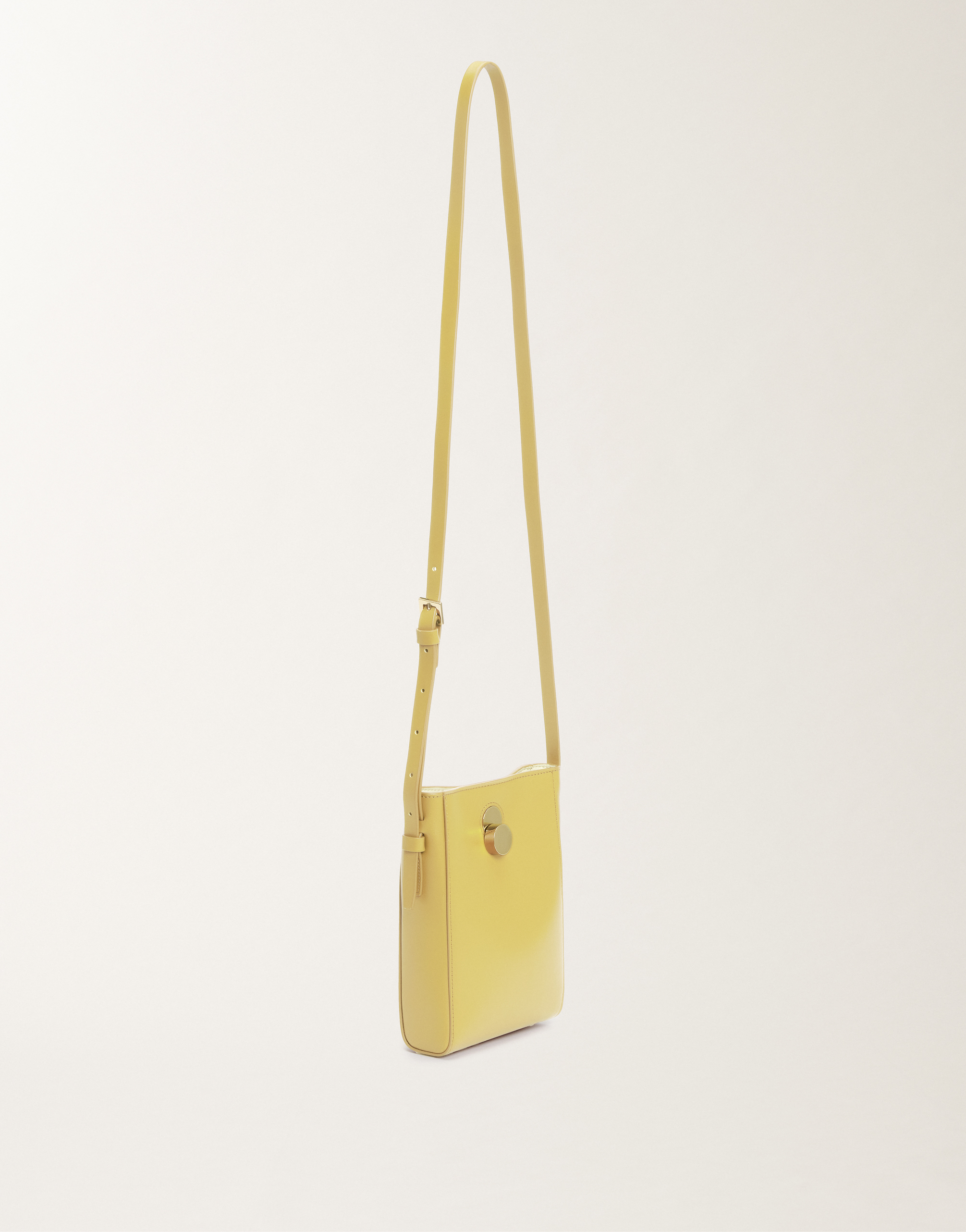 Shop Fabiana Filippi Eclissi Calfskin Mini Bag In Yellow