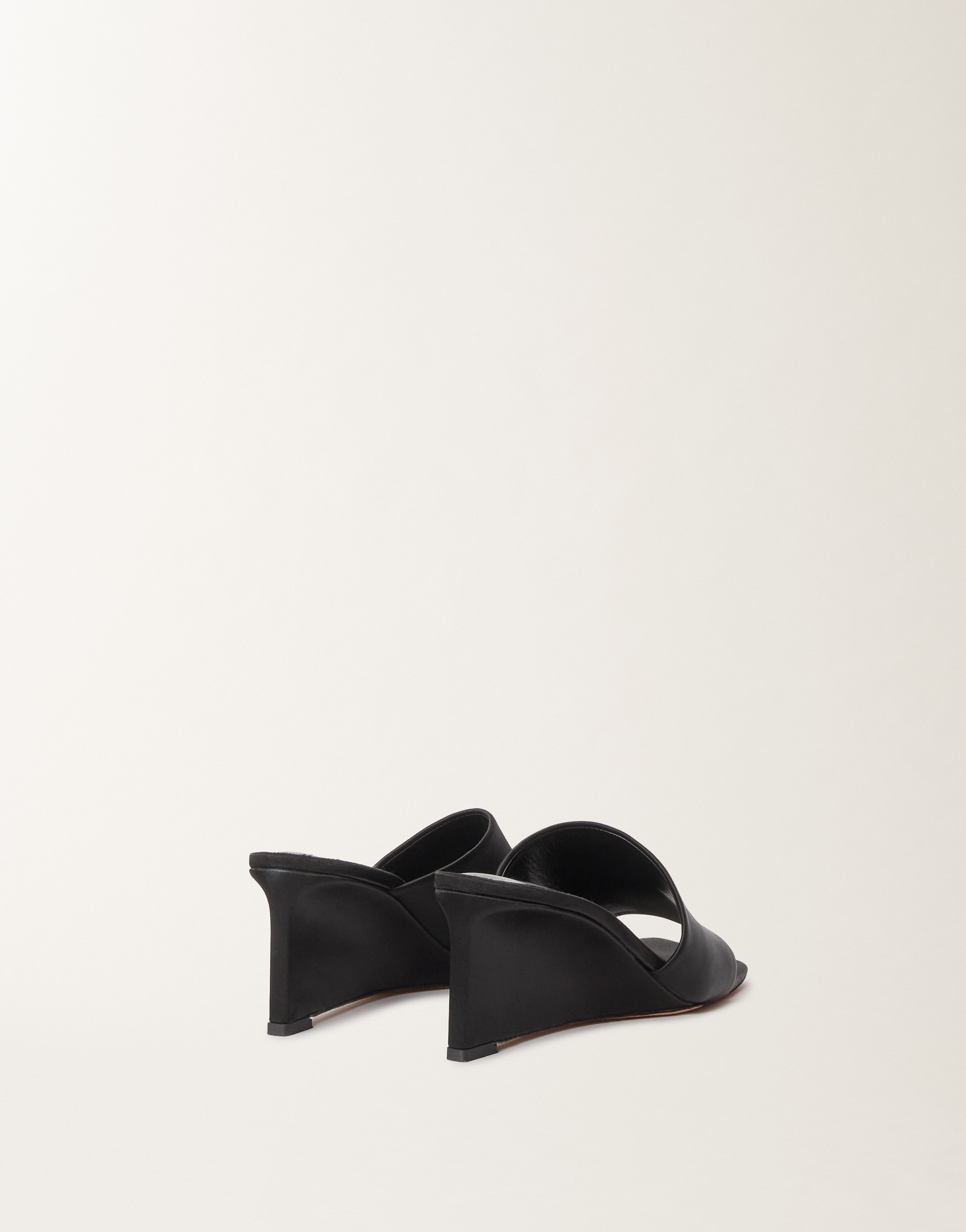 Fabiana Filippi Stretch Satin Wedges In Black