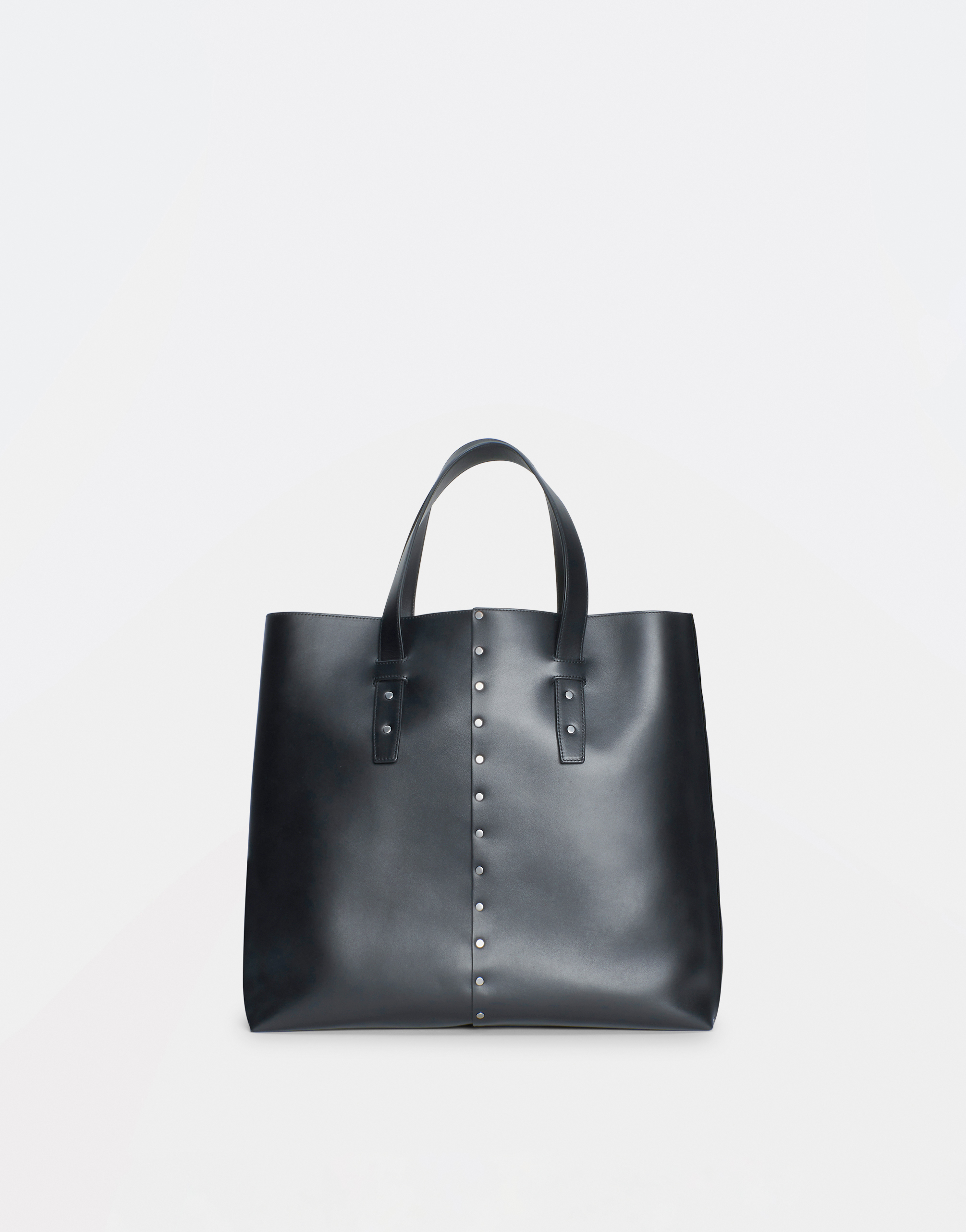 Shop Fabiana Filippi Leather Handbag With Stud Detail In Black