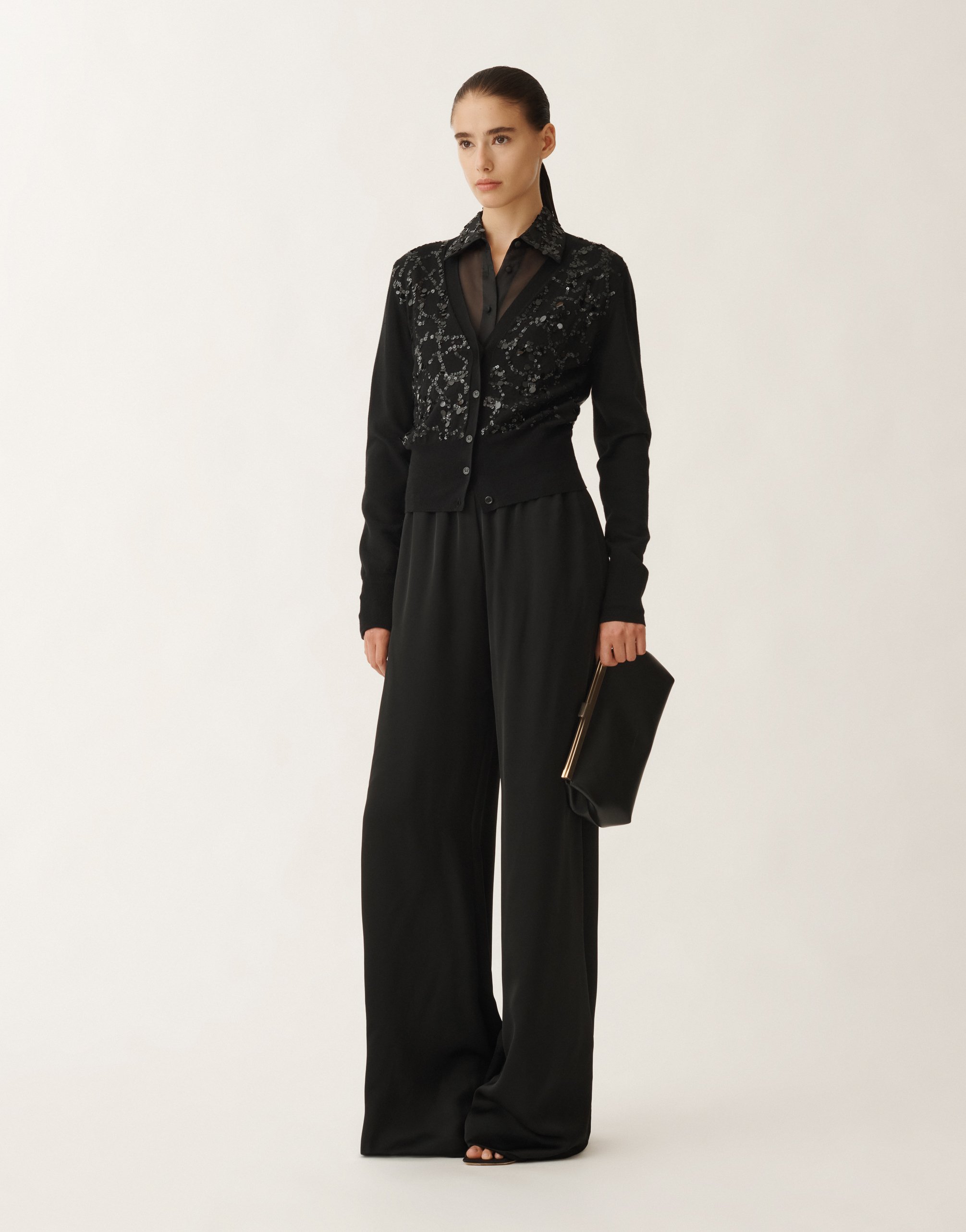 Fabiana Filippi Amelia Fluid Viscose Jogging Trousers In Black