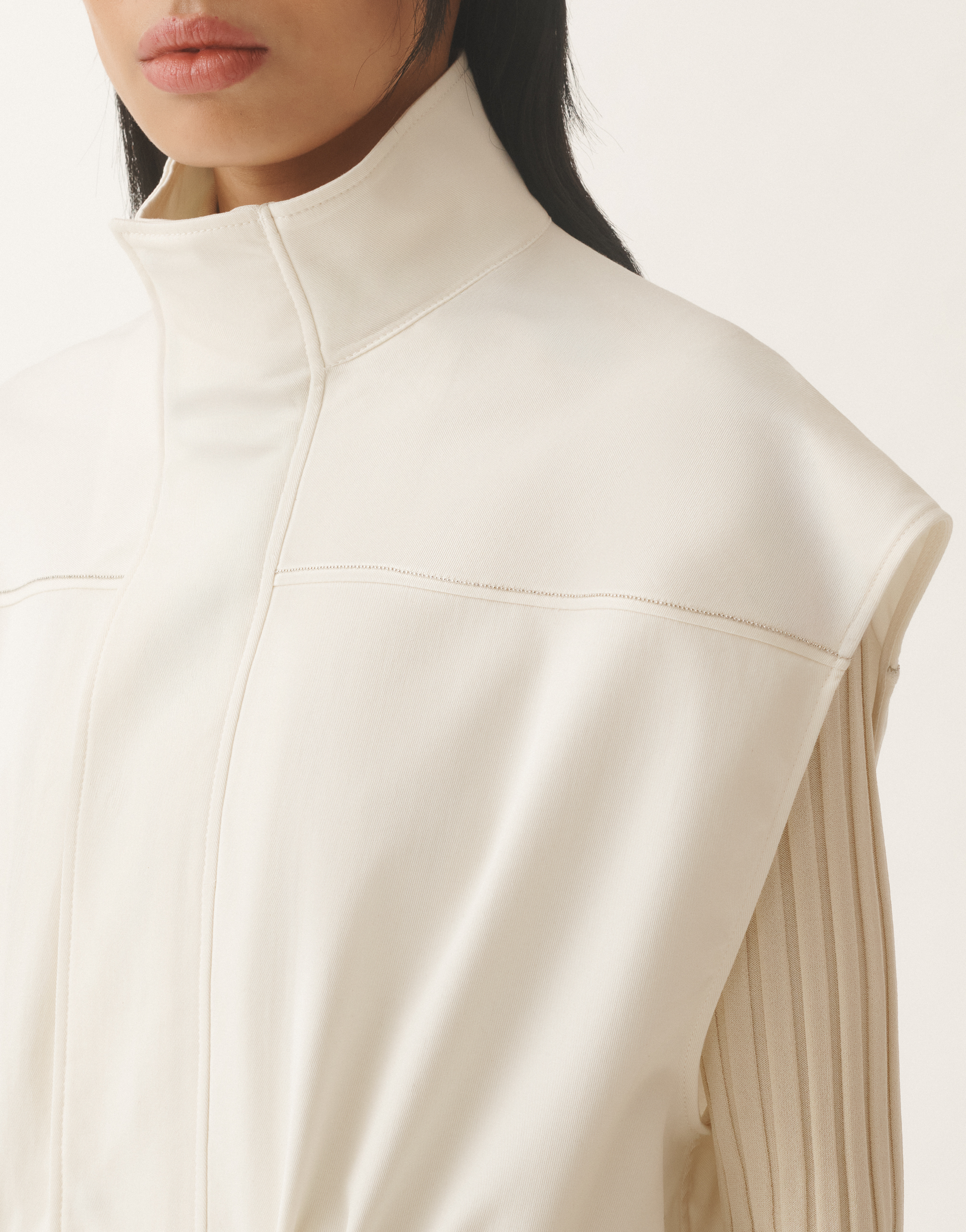 Fabiana Filippi Cotton Gabardine Safari Jacket In White