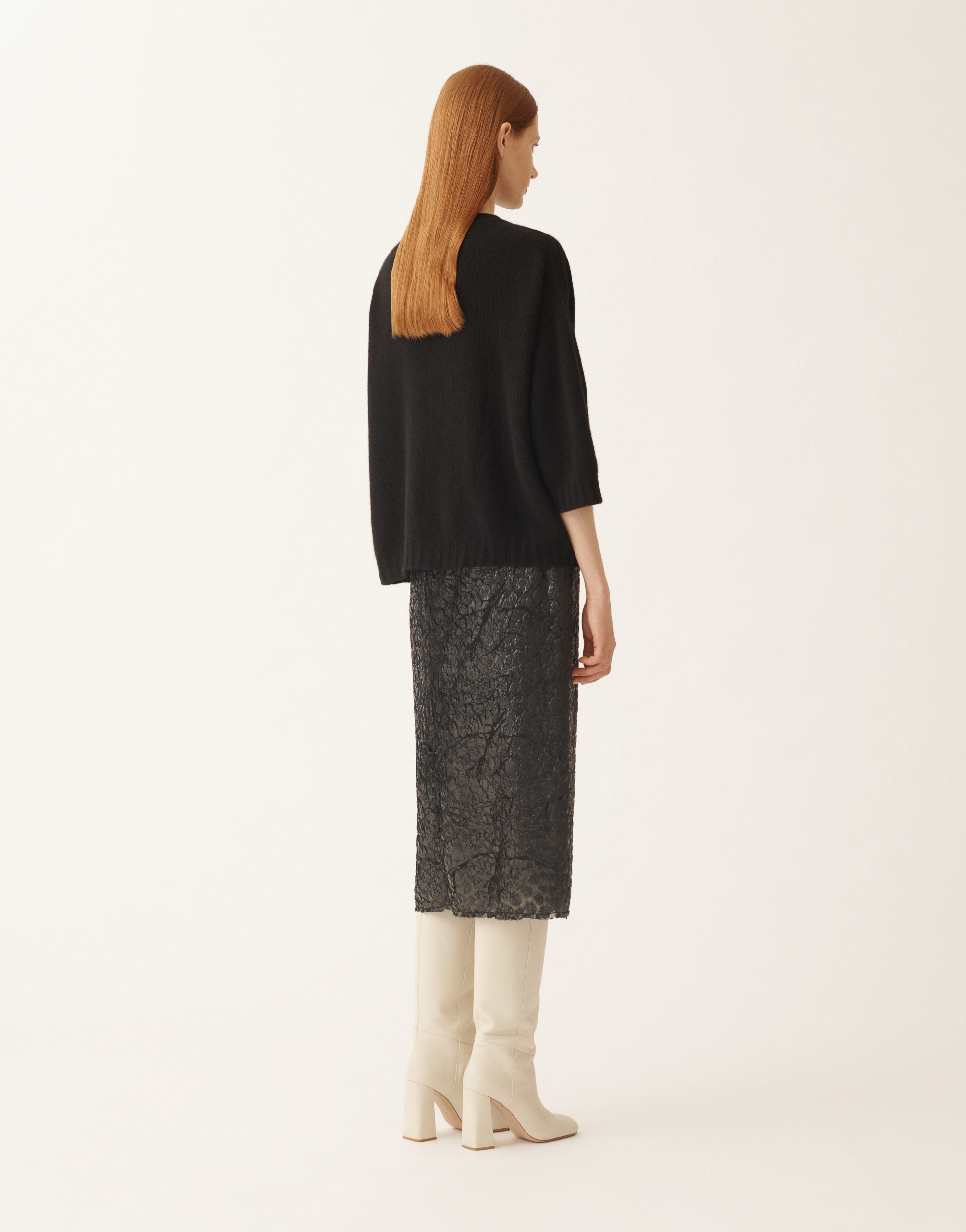 Fabiana Filippi Cashmere T-shirt In Black