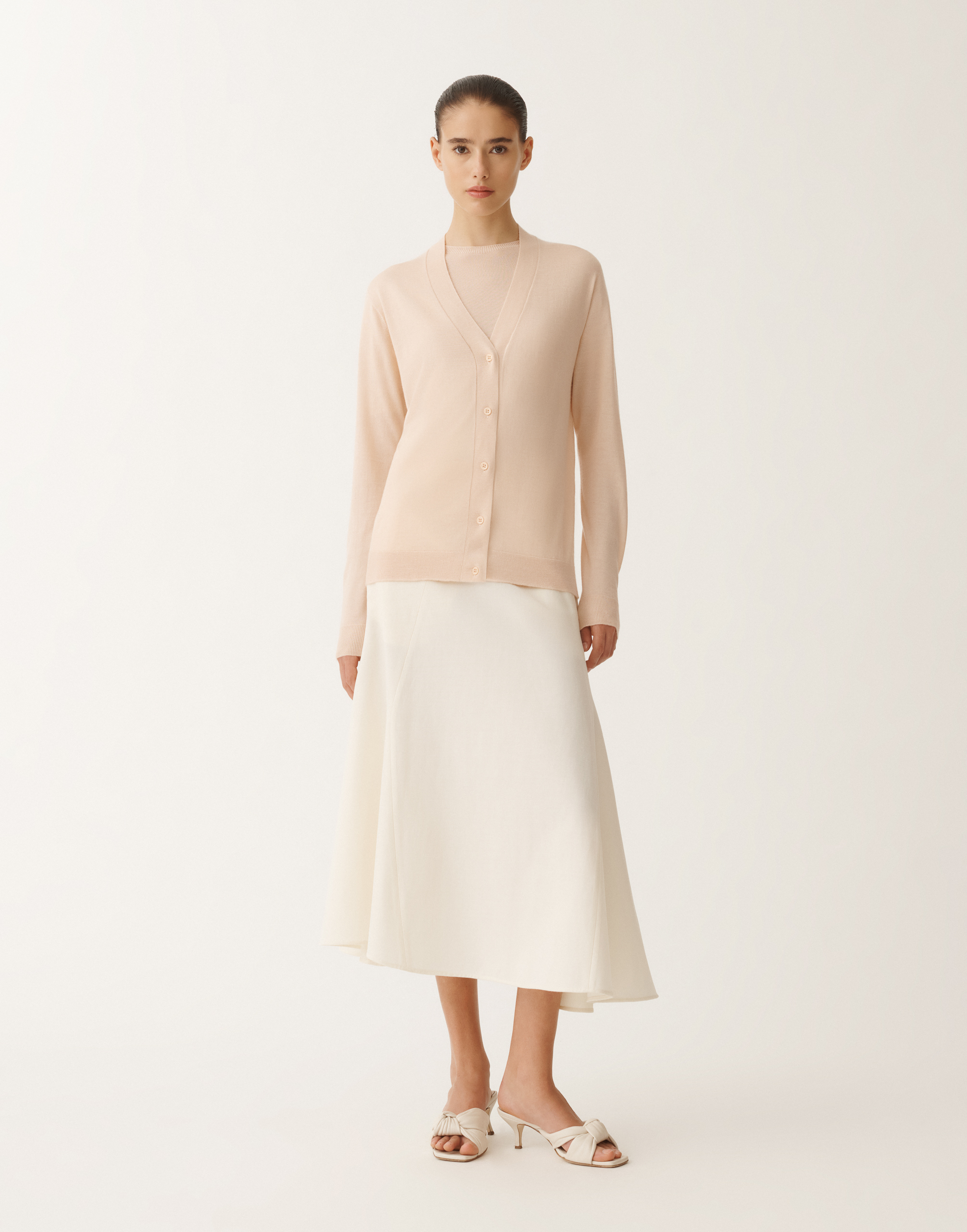 Fabiana Filippi Cashmere And Silk Cardigan In Pink
