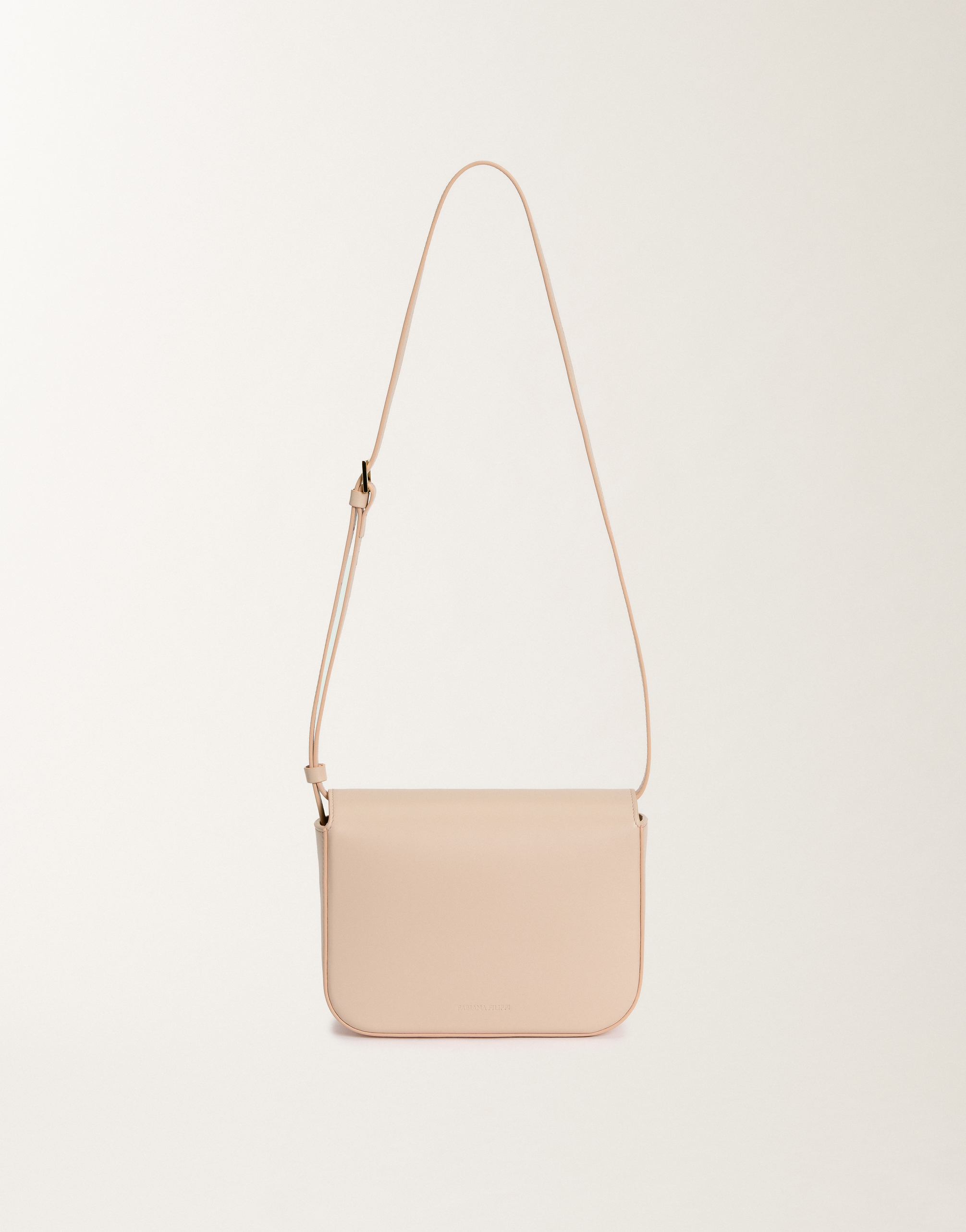 Shop Fabiana Filippi Eclissi Calfskin Messenger Bag In Candy