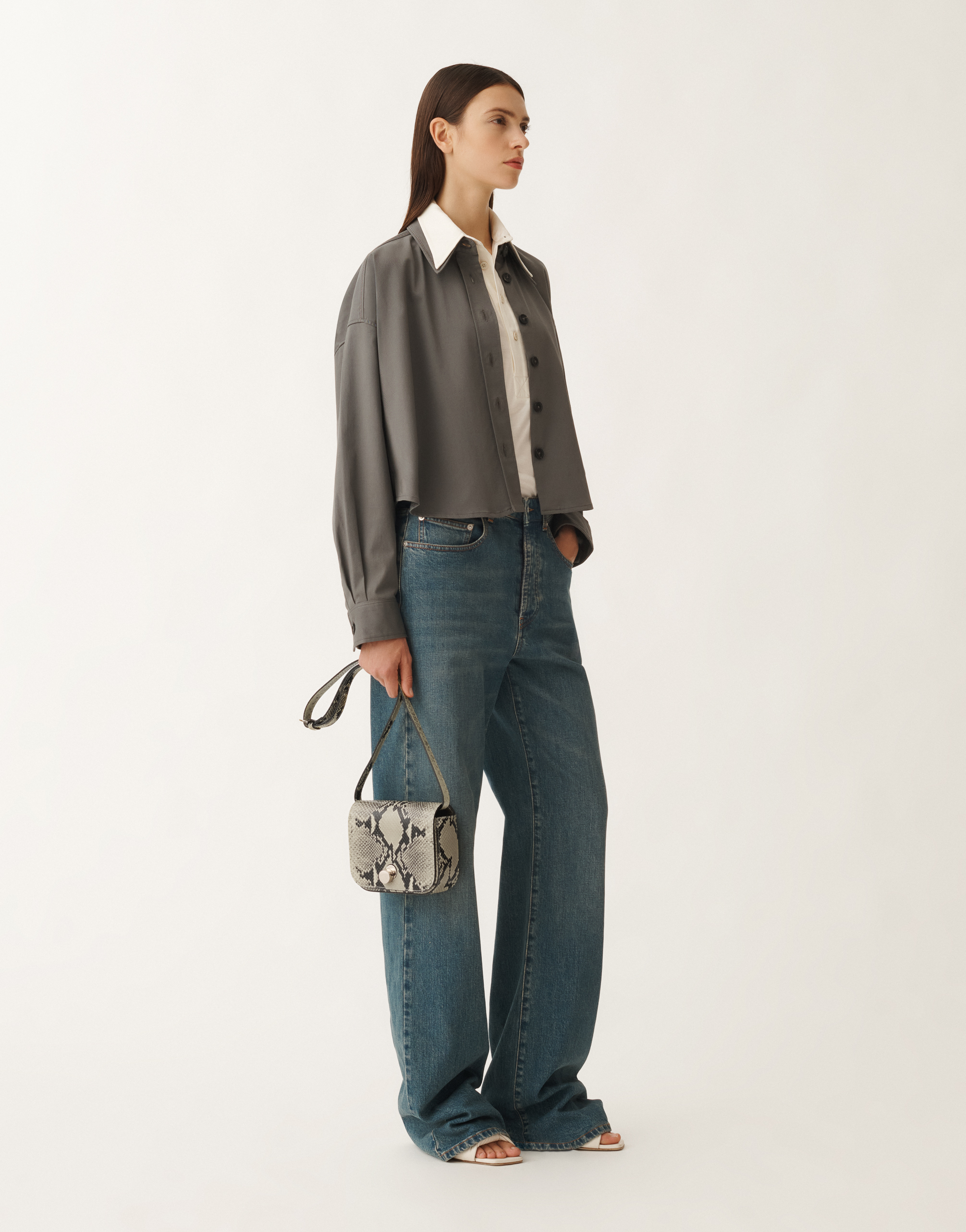 Shop Fabiana Filippi Silk Jersey Polo In White