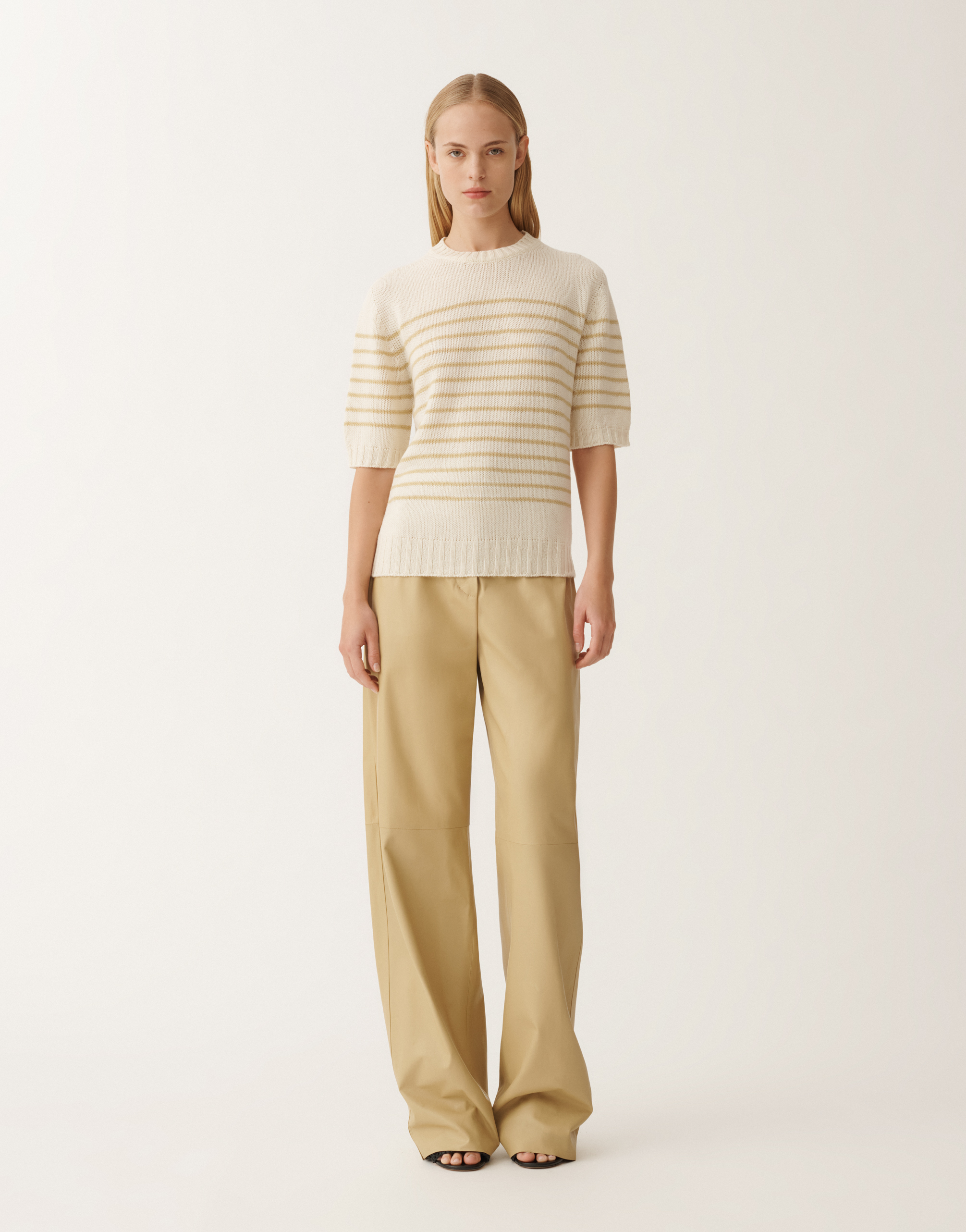 Fabiana Filippi Brushed Cashmere Sweater In Yellow