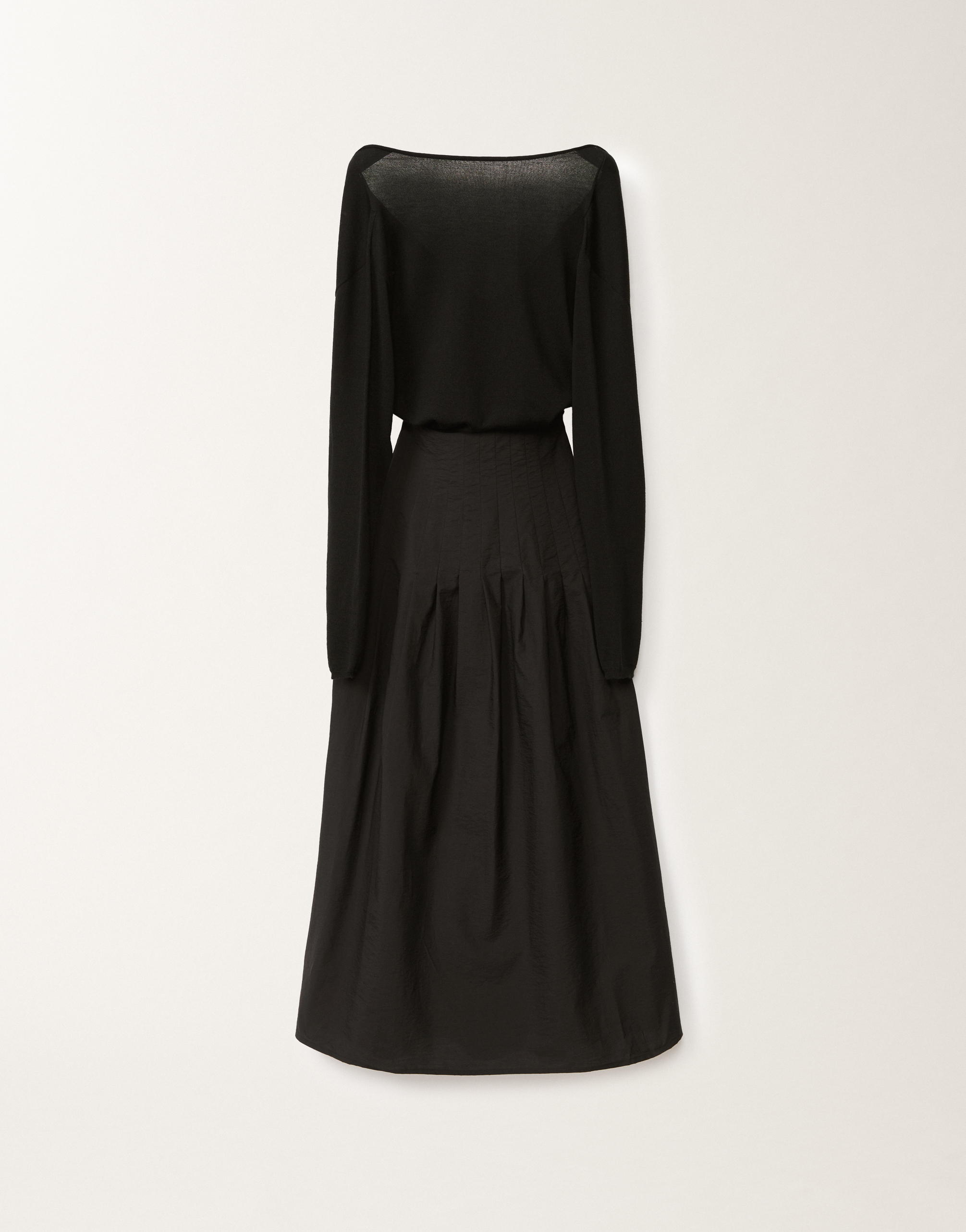 Fabiana Filippi Paper Hand Cotton Sheath Dress In Black