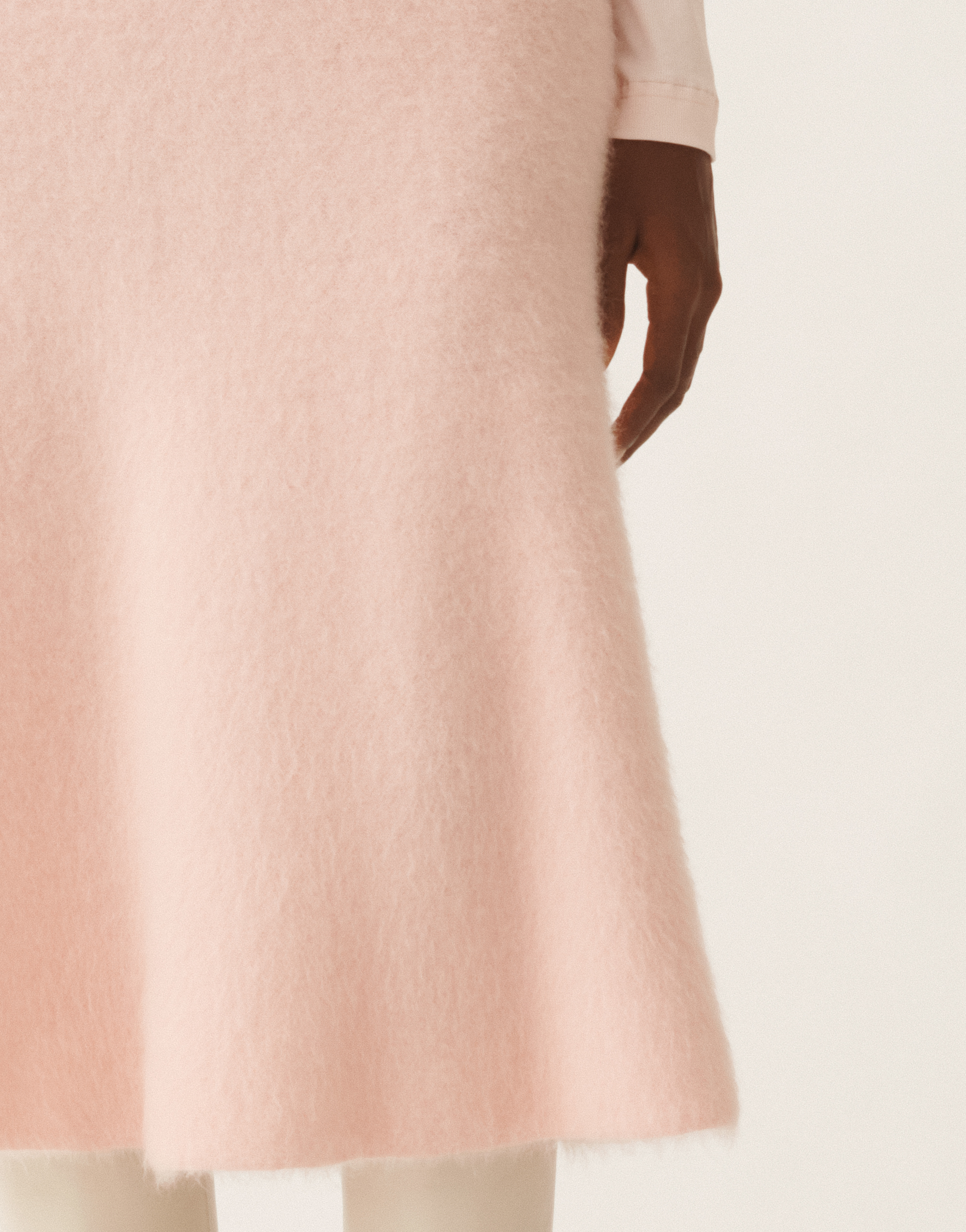Fabiana Filippi Brushed Merino And Mohair Skirt In Pink