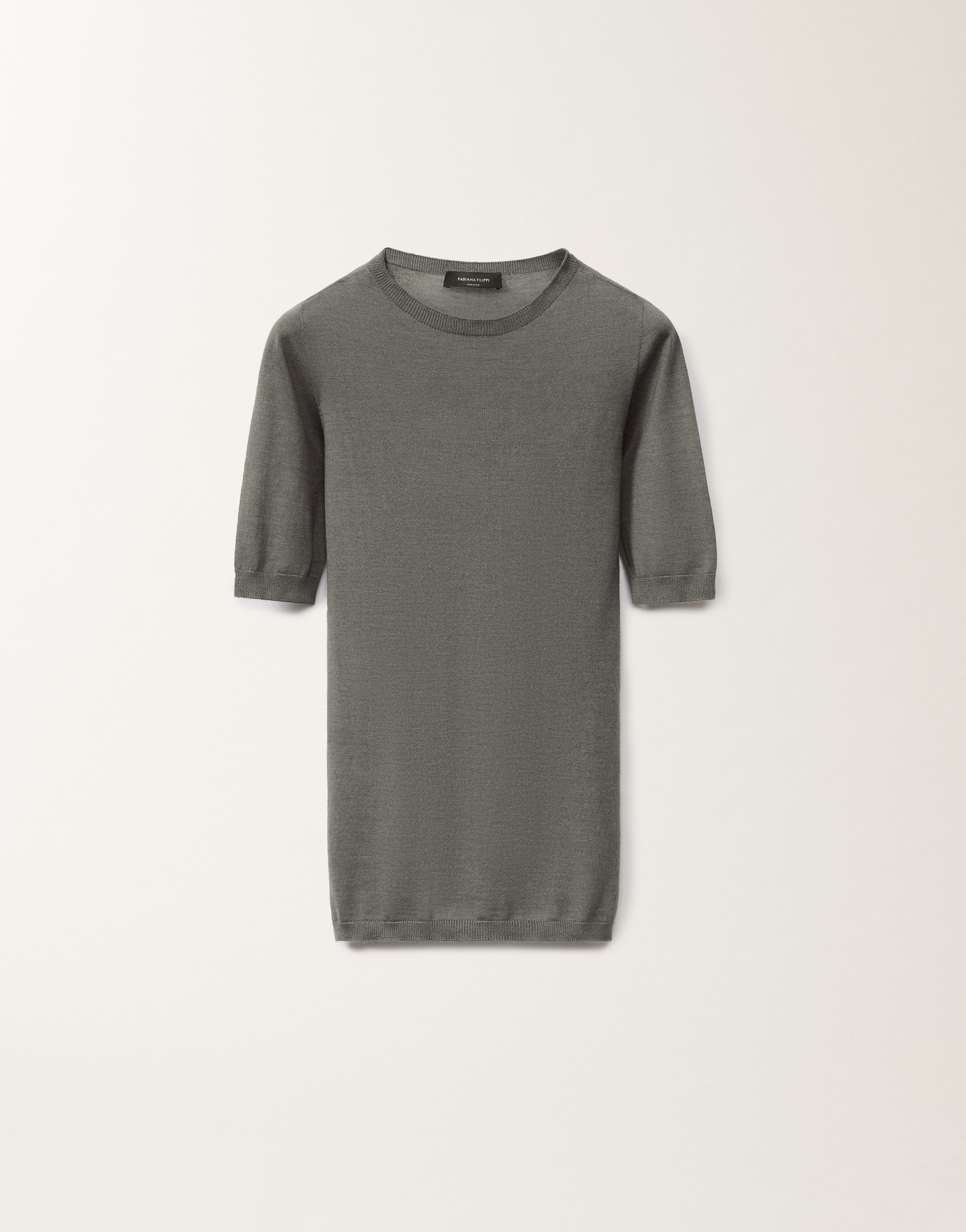 Fabiana Filippi Cashmere And Silk Sweater In Grey