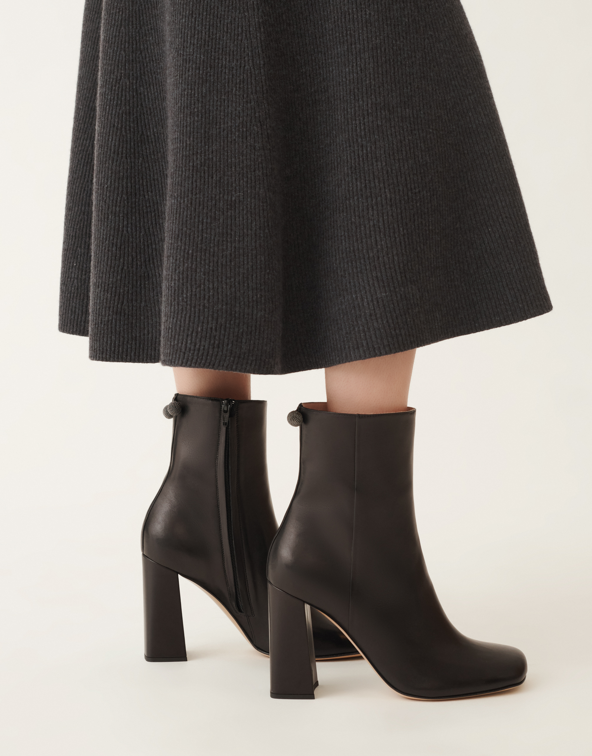 Fabiana Filippi Nappa Leather Ankle Boots In Brown