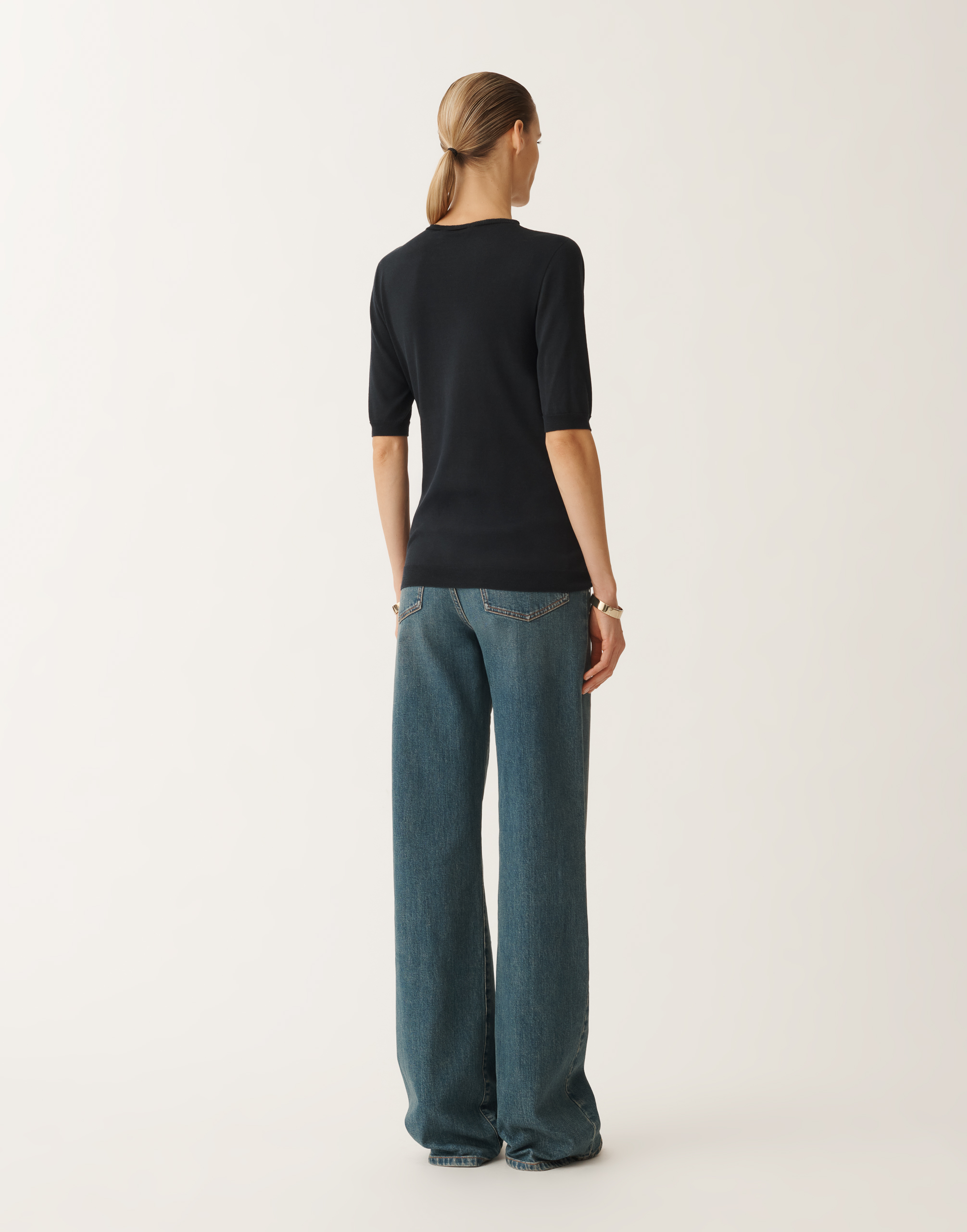 FABIANA FILIPPI COTTON AND SILK T-SHIRT 