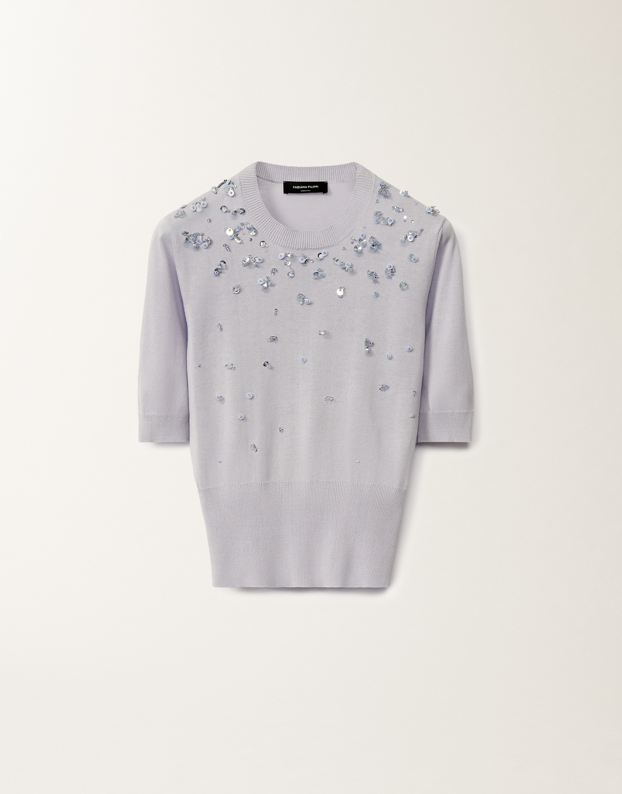 Fabiana Filippi Cotton Sweater In Lavender