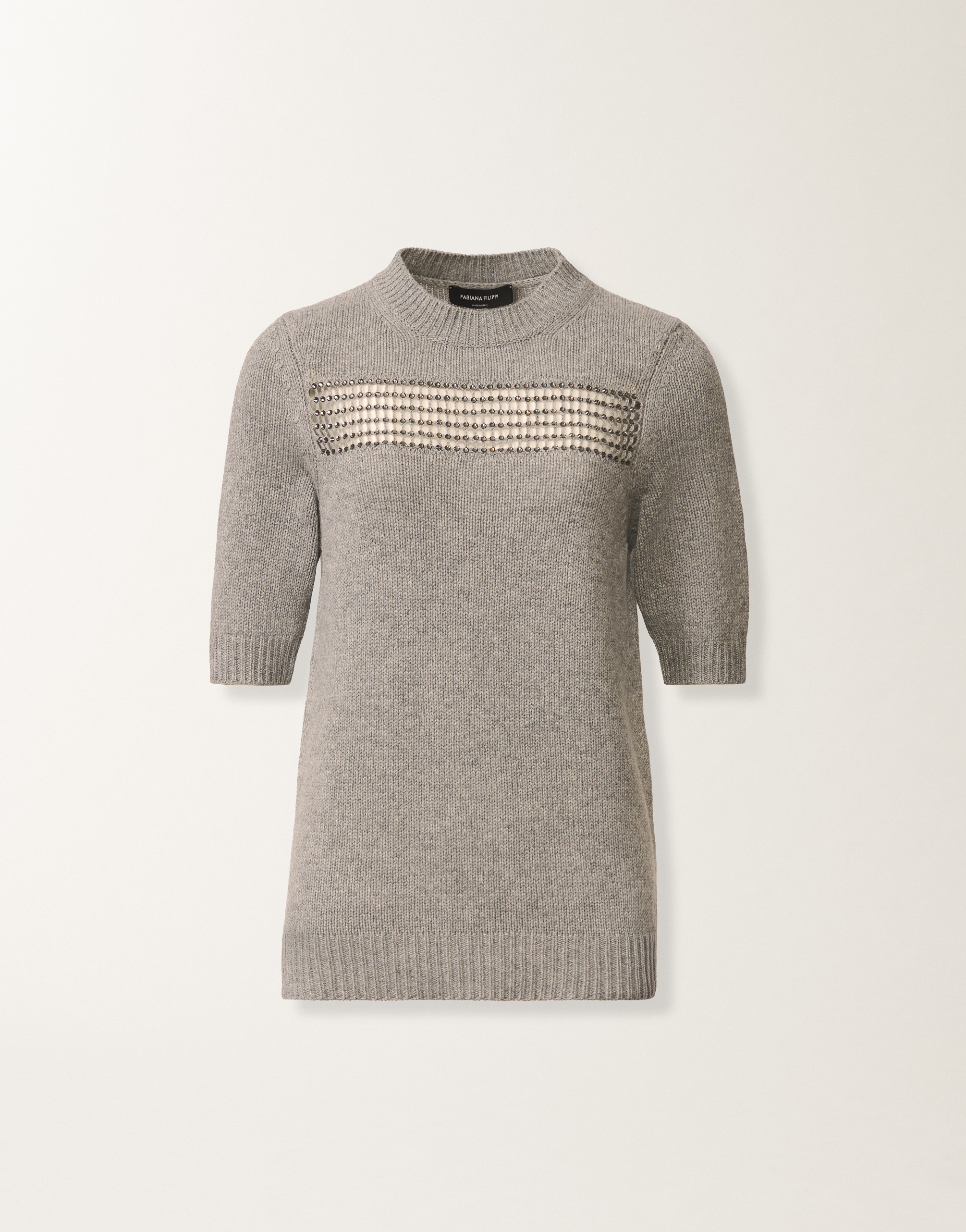 Fabiana Filippi Sweater In Platinum In Multi