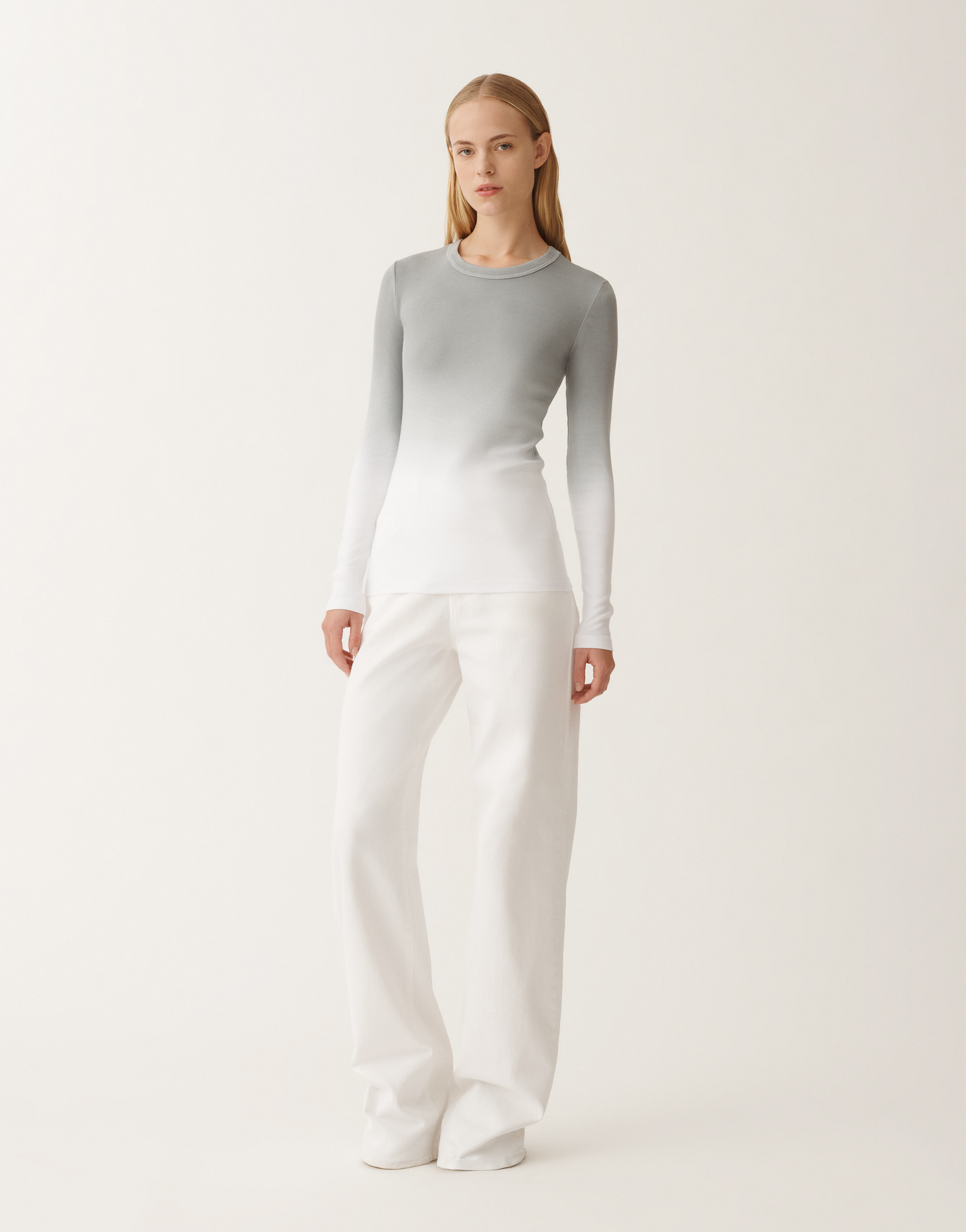 Fabiana Filippi Gradient-print Jersey T-shirt In Grey
