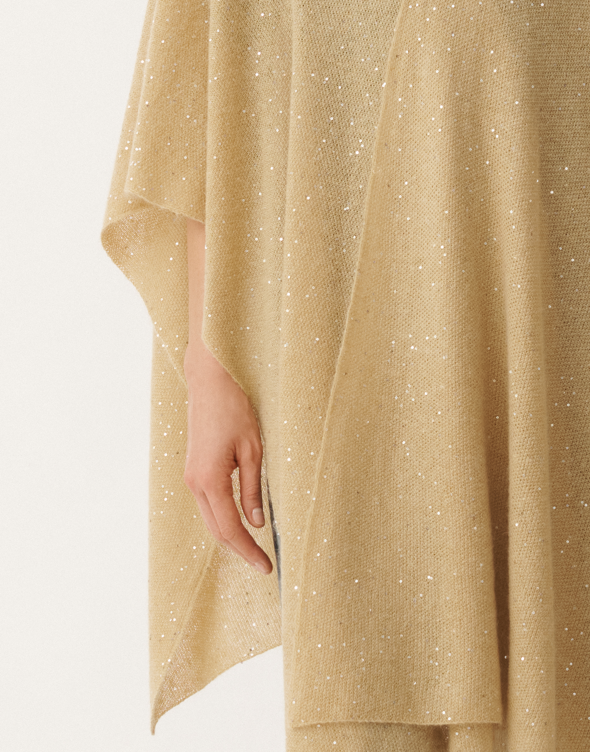 Shop Fabiana Filippi Mohair Open Cape In Yellow