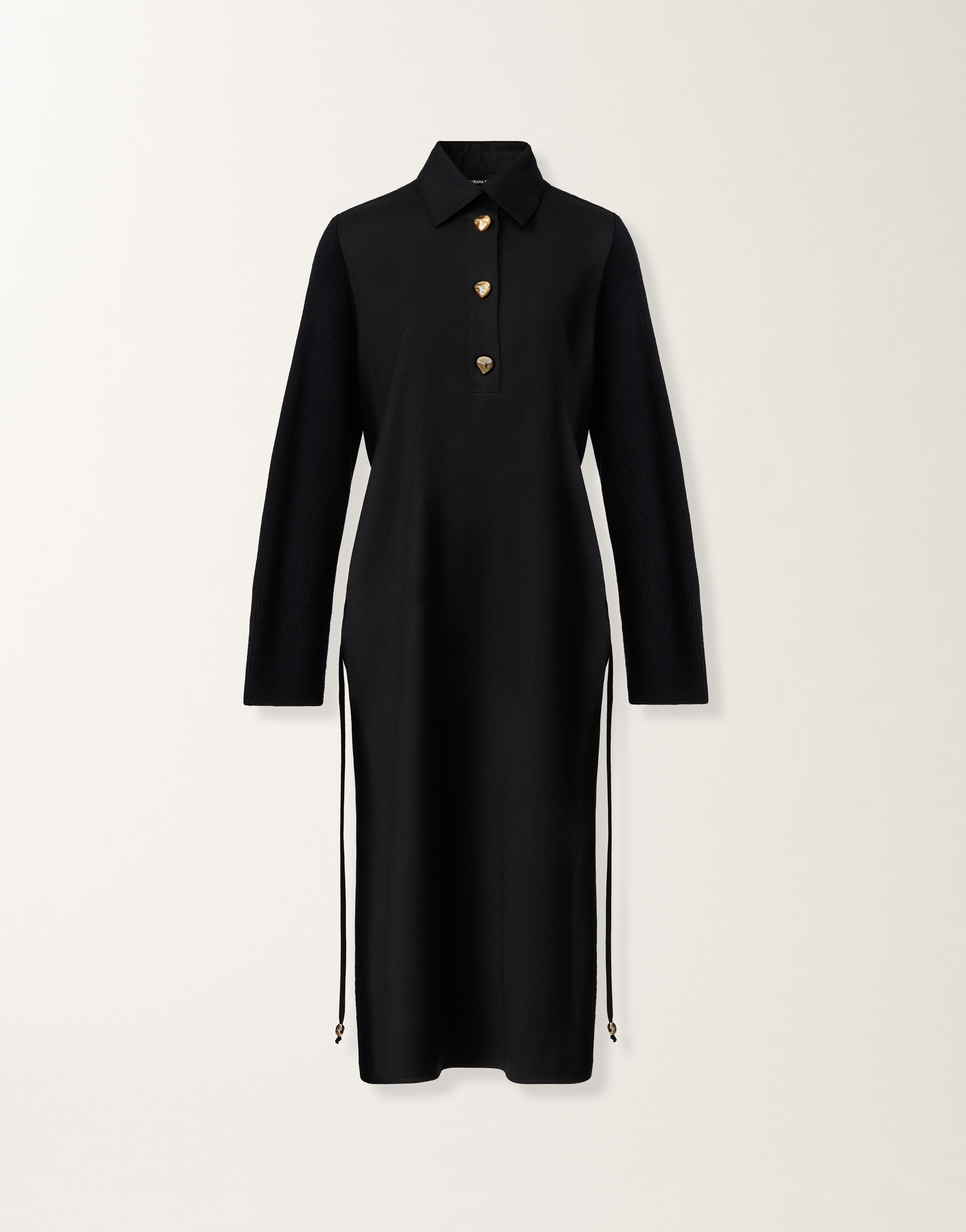 Shirt dress in flannel, black for Women | Fabiana Filippi®