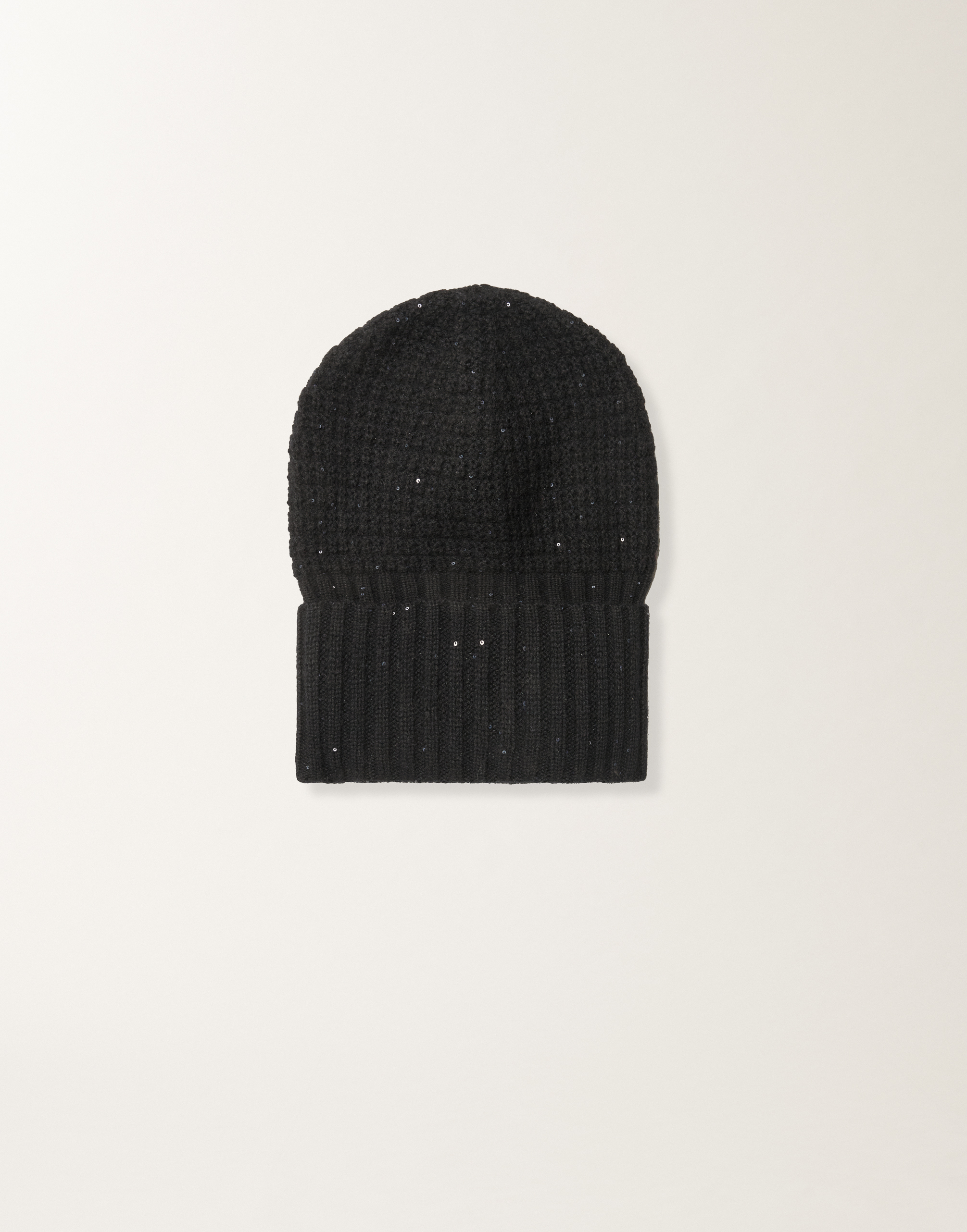 Fabiana Filippi Wool And Silk Hat With Sequins In Black