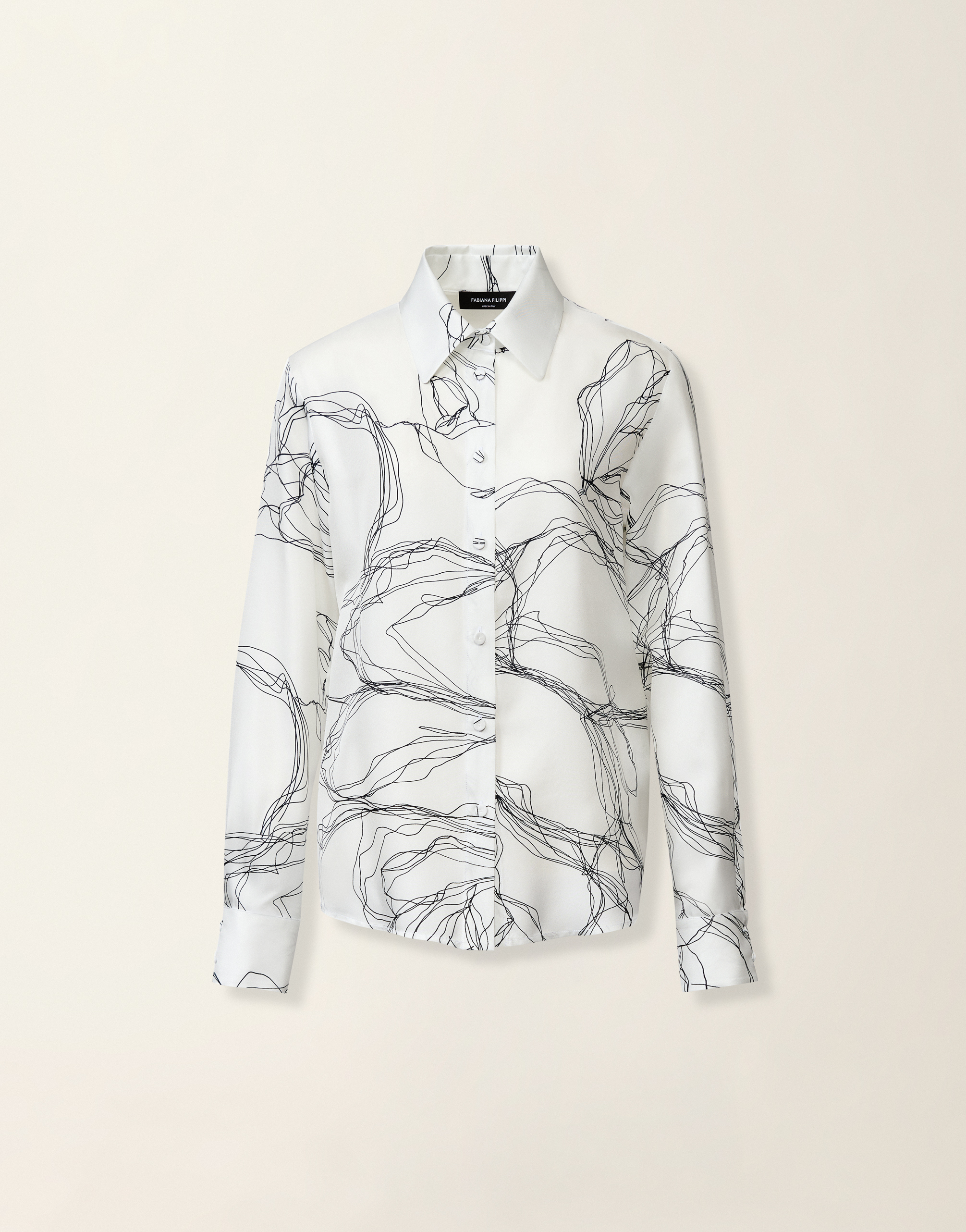 Silk twill shirt, white for Women | Fabiana Filippi®