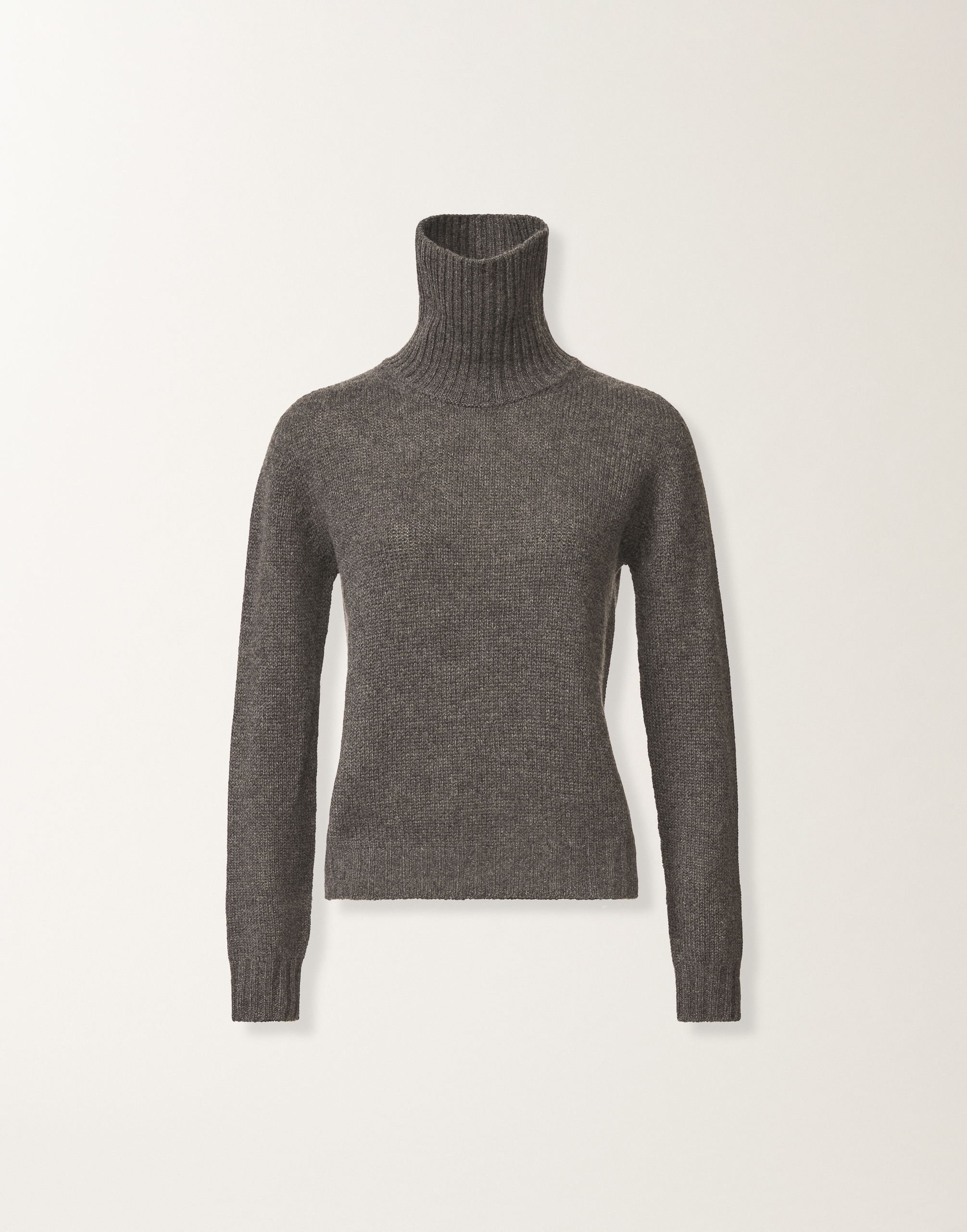 Fabiana Filippi Turtleneck Long-sleeve Sweater In Gray
