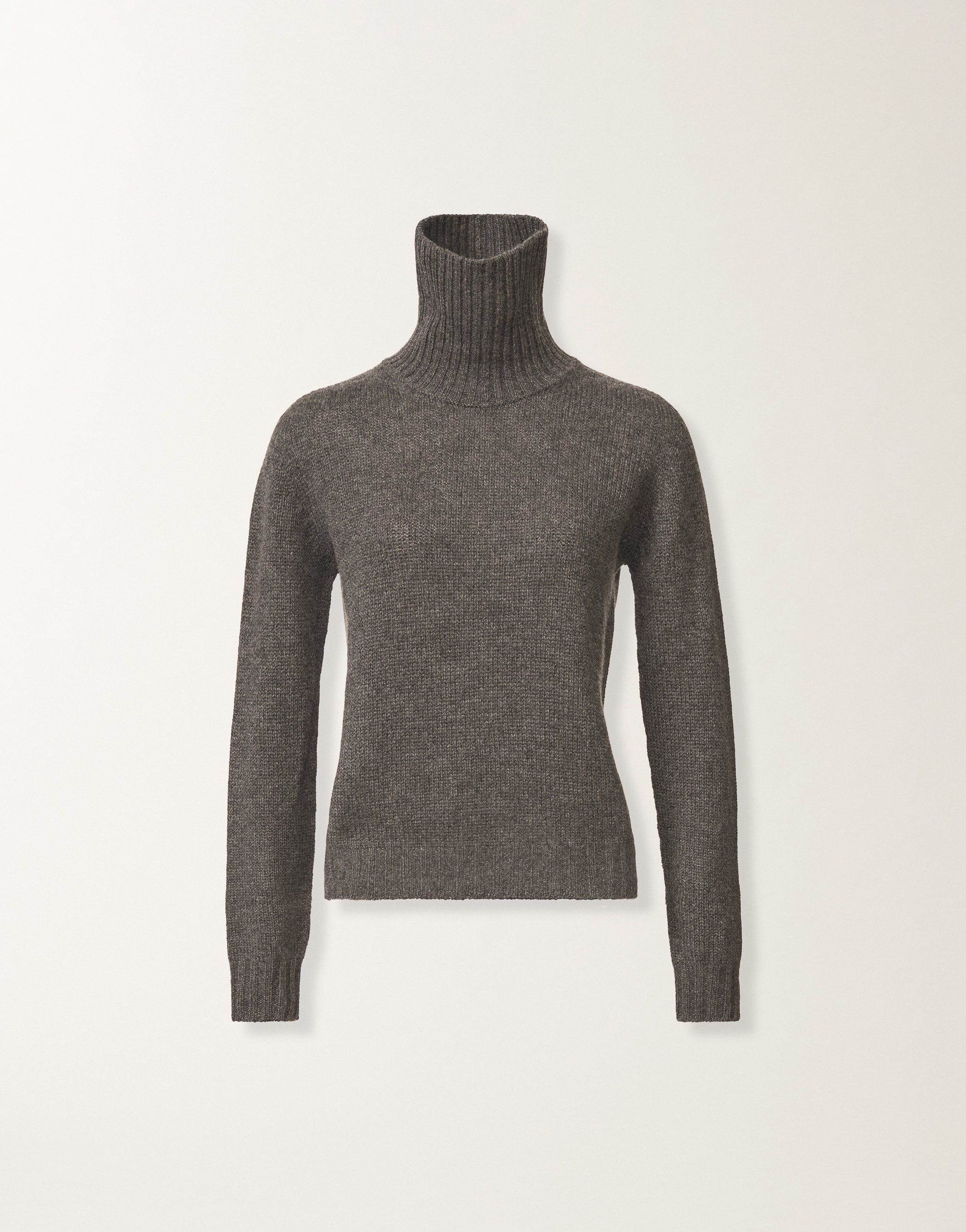 Fabiana Filippi Turtleneck Long-sleeve Sweater In Gray