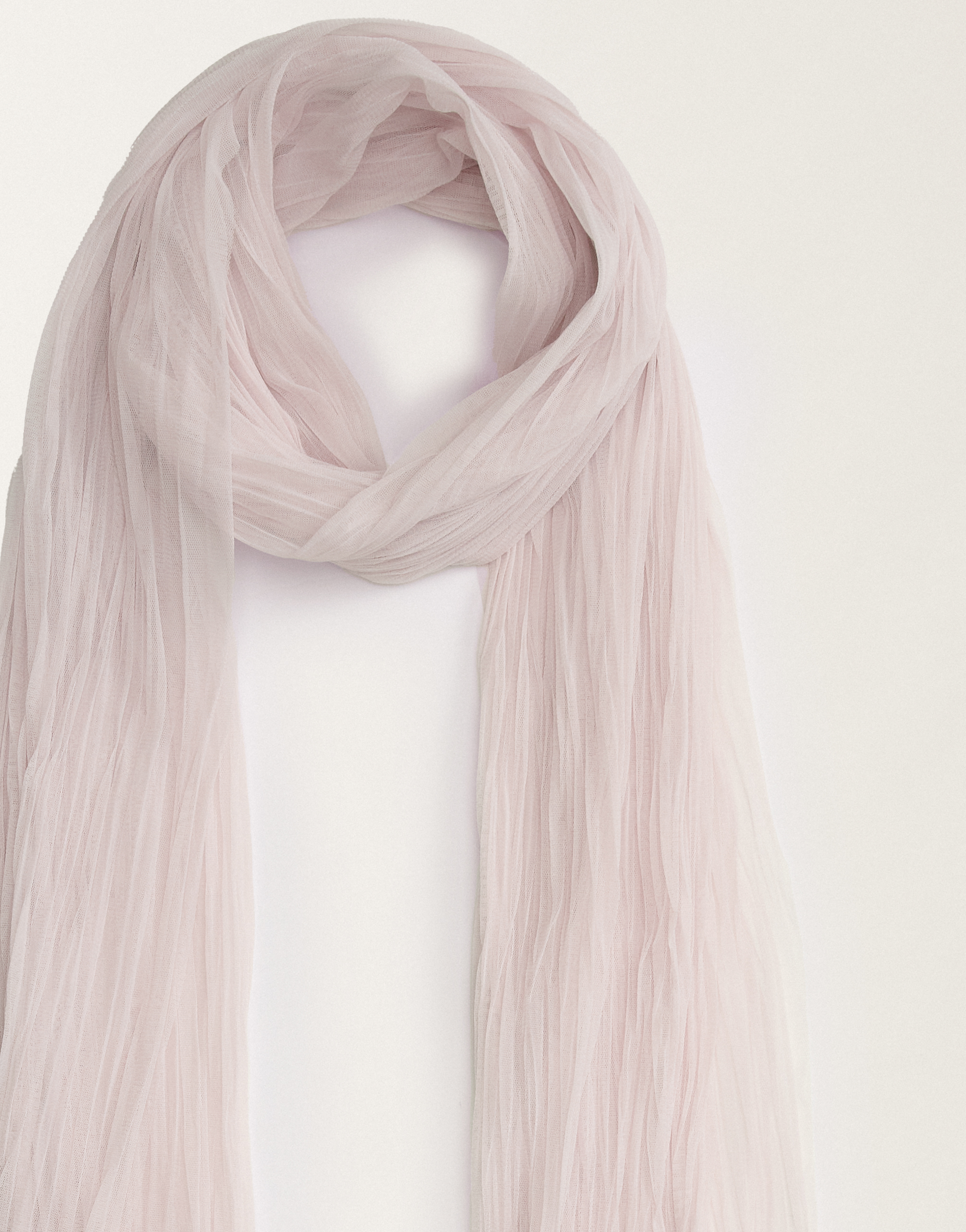 Fabiana Filippi Pleated Tulle Maxi Scarf In Lavender