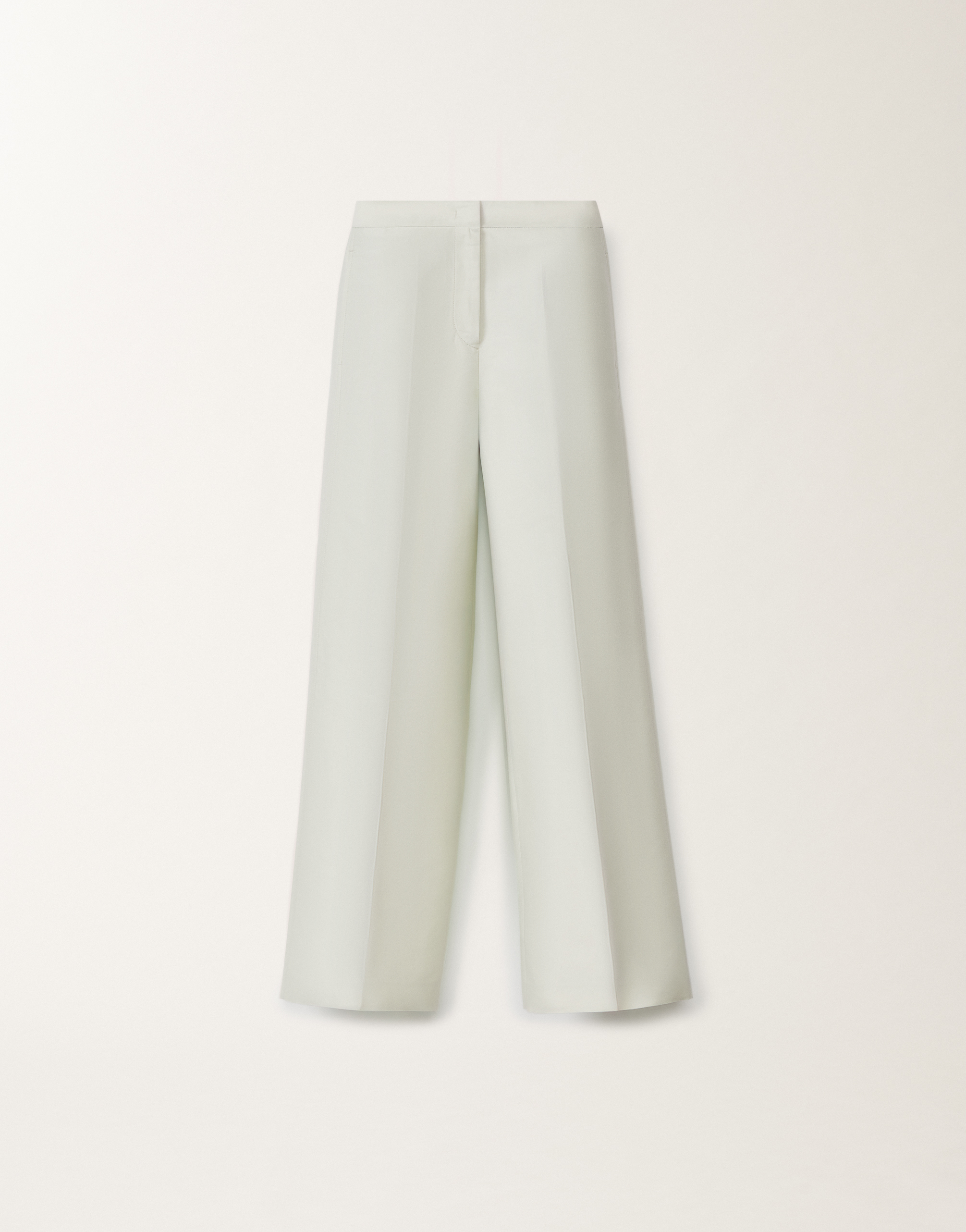 Shop Fabiana Filippi Cotton And Silk Mikado Trousers In Aquagreen