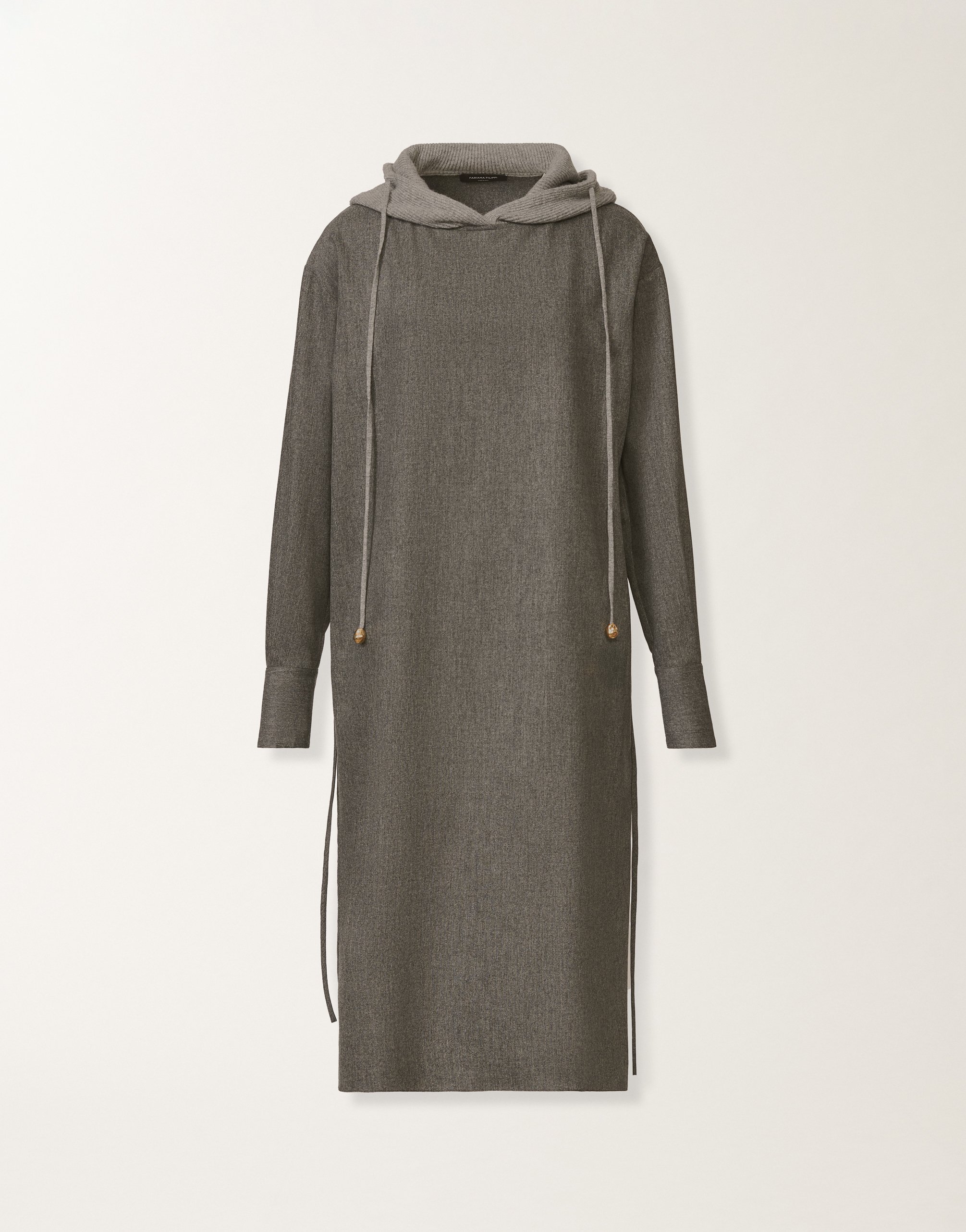 Fabiana Filippi Dress In Flannel In Gray