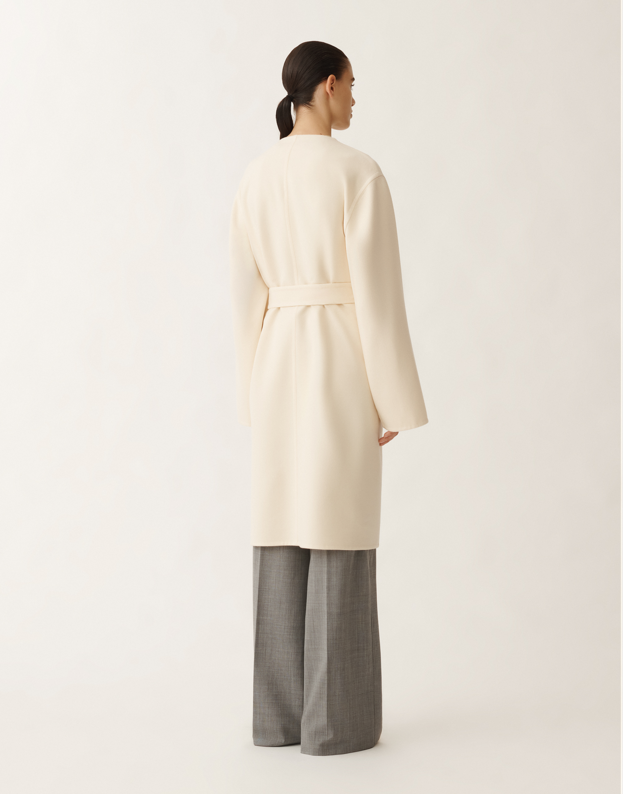 Fabiana Filippi Double Wool Coat In White