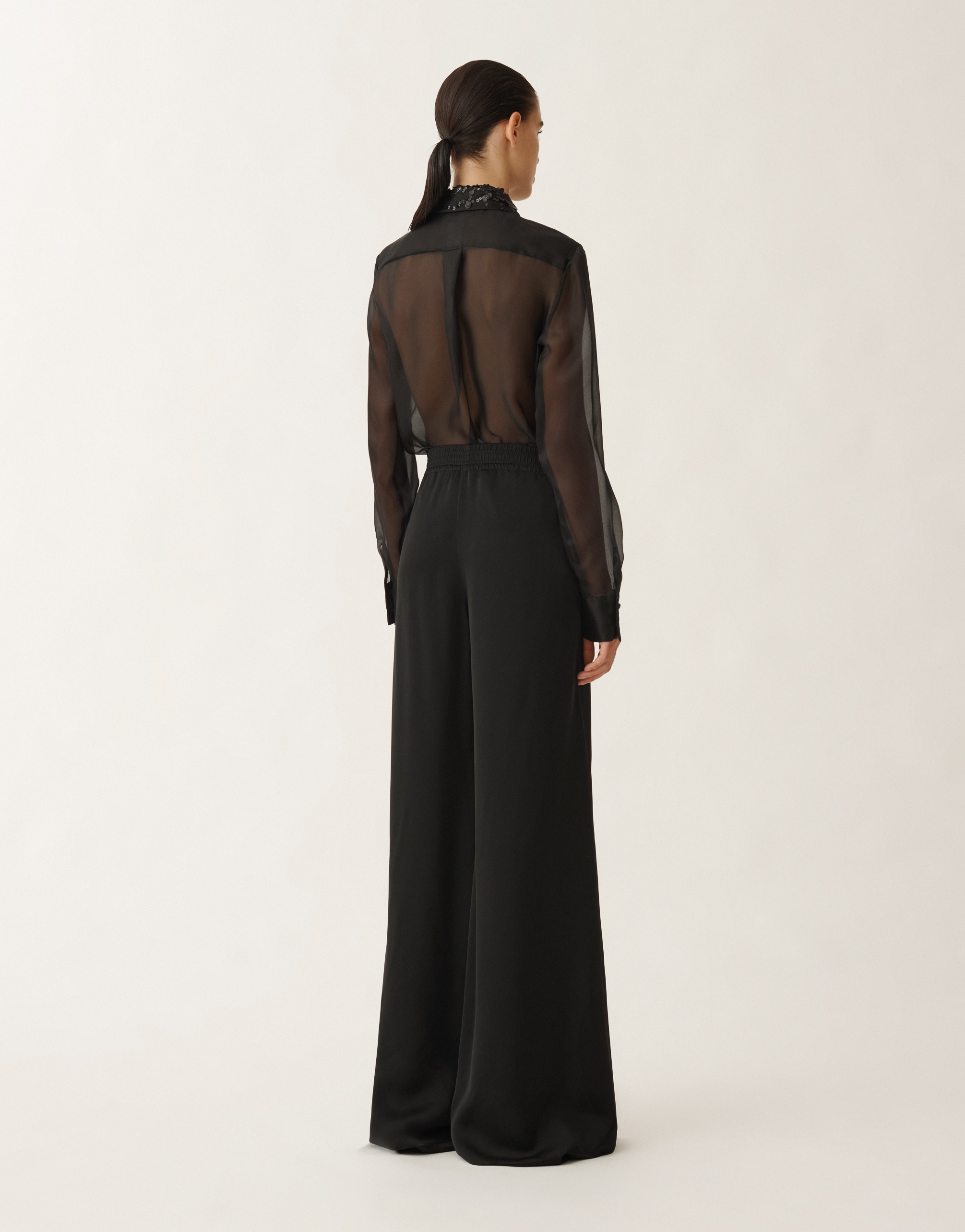 Fabiana Filippi Amelia Fluid Viscose Jogging Trousers In Black