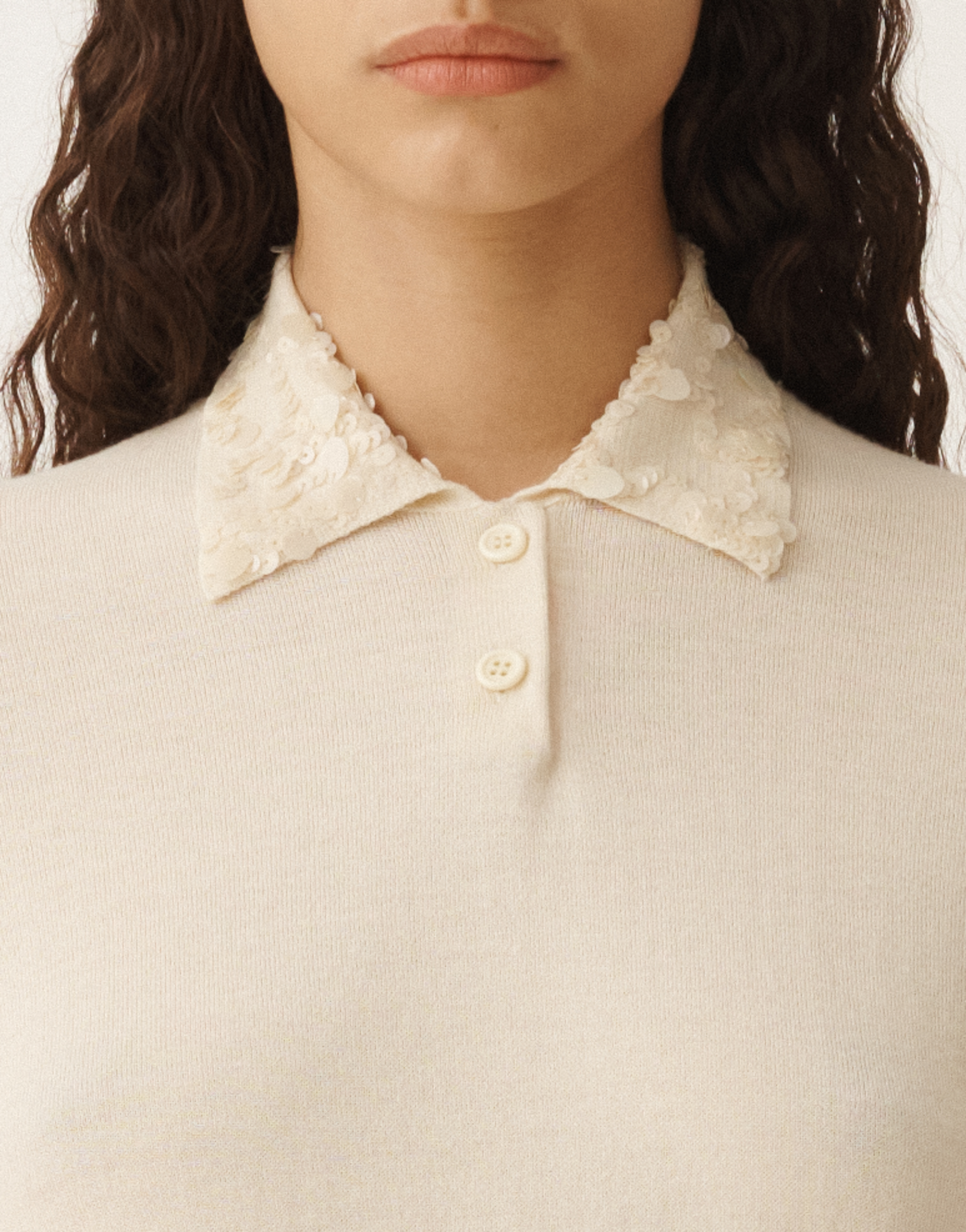 FABIANA FILIPPI WOOL AND COTTON POLO