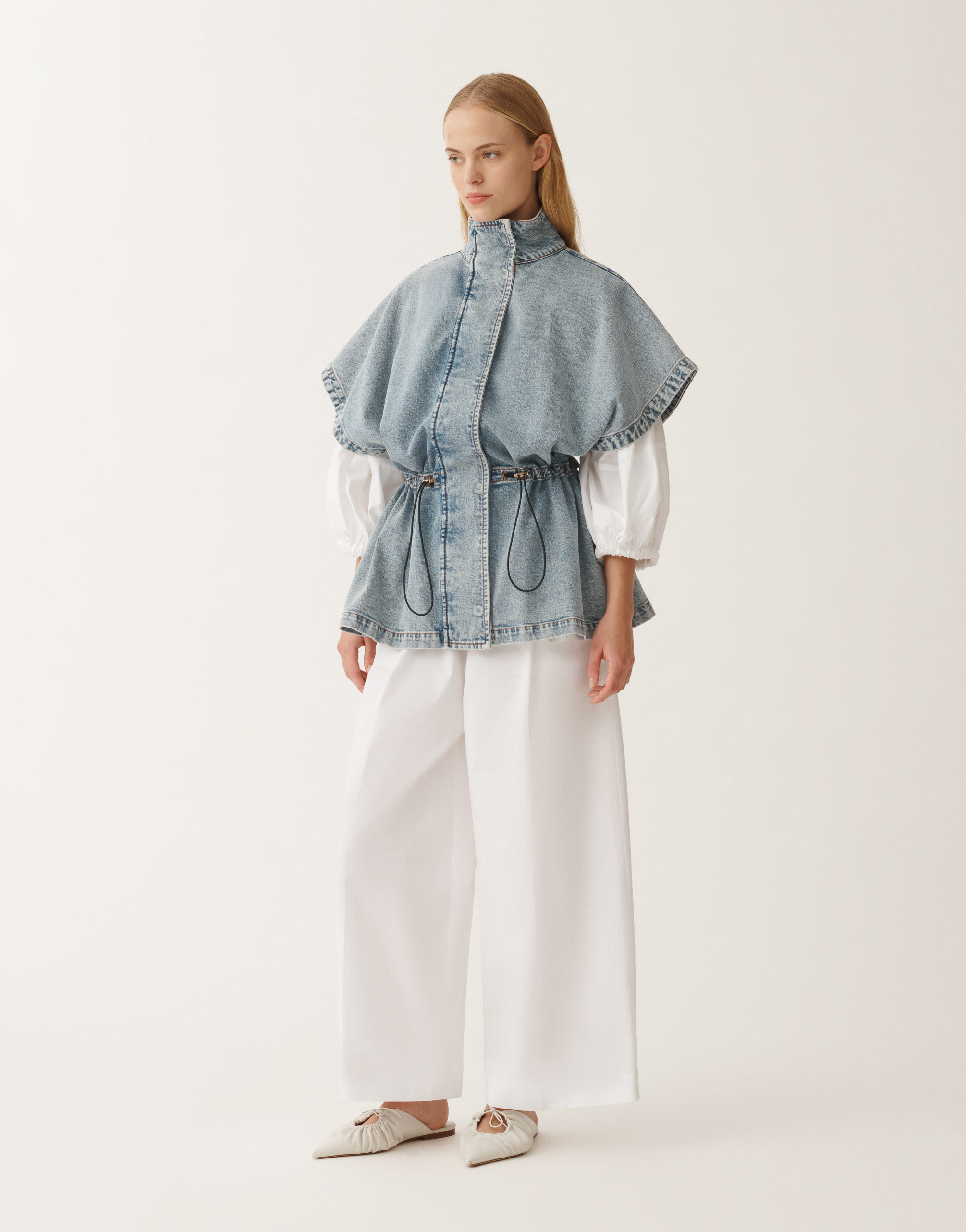 FABIANA FILIPPI STRETCH DENIM JACKET 